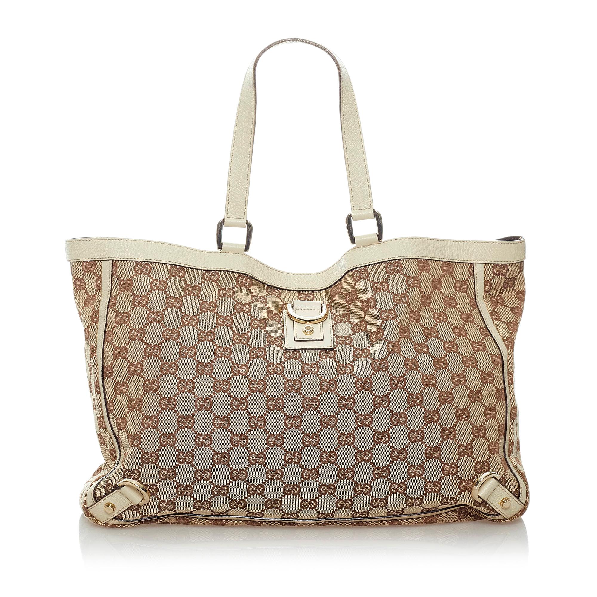 Gucci GG Canvas Abbey D- Ring Tote Bag (SHG-32548)