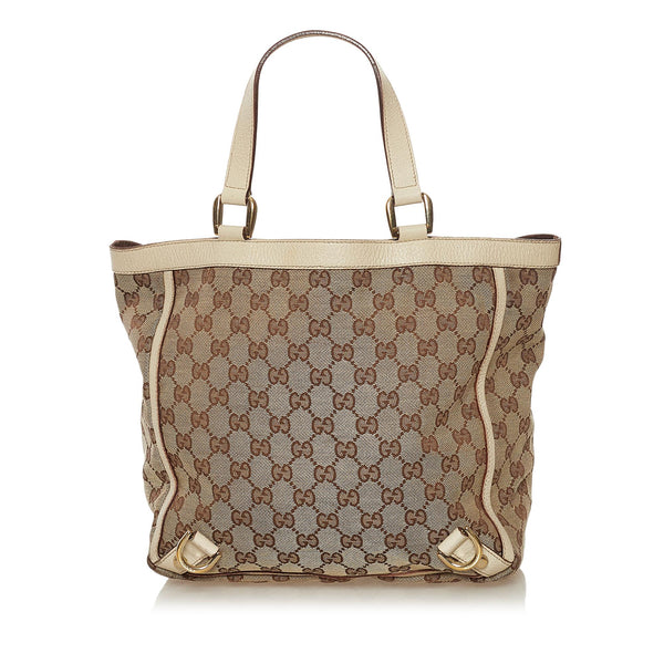 Gucci GG Canvas Abbey D-Ring Tote Bag (SHG-32696) – LuxeDH