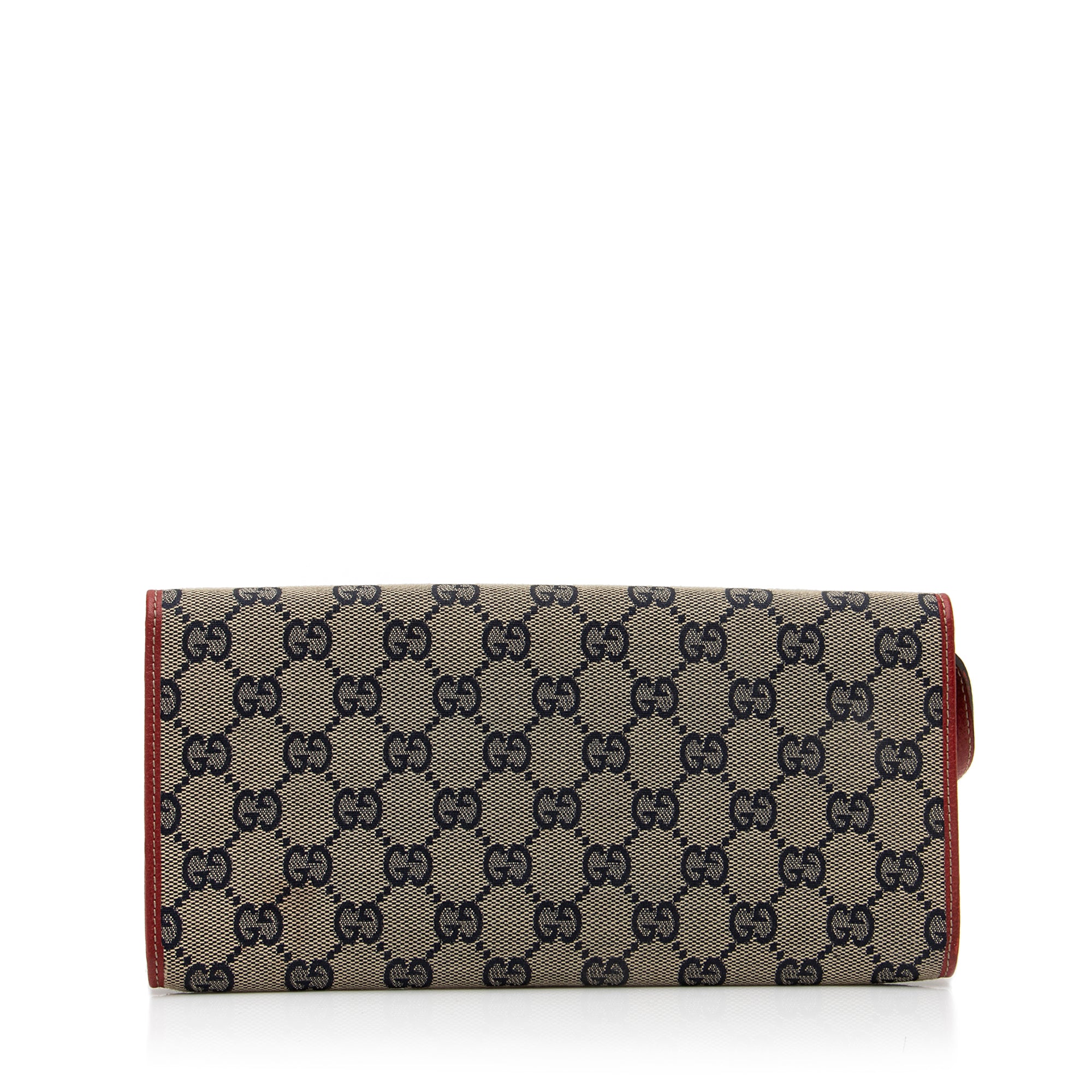 Gucci GG Canvas Bamboo Bar Clutch (SHF-23324)