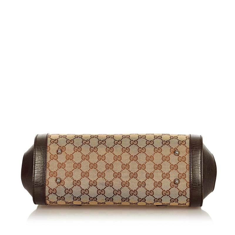 Gucci GG Canvas Bamboo Bullet Shoulder Bag (SHG-26346)