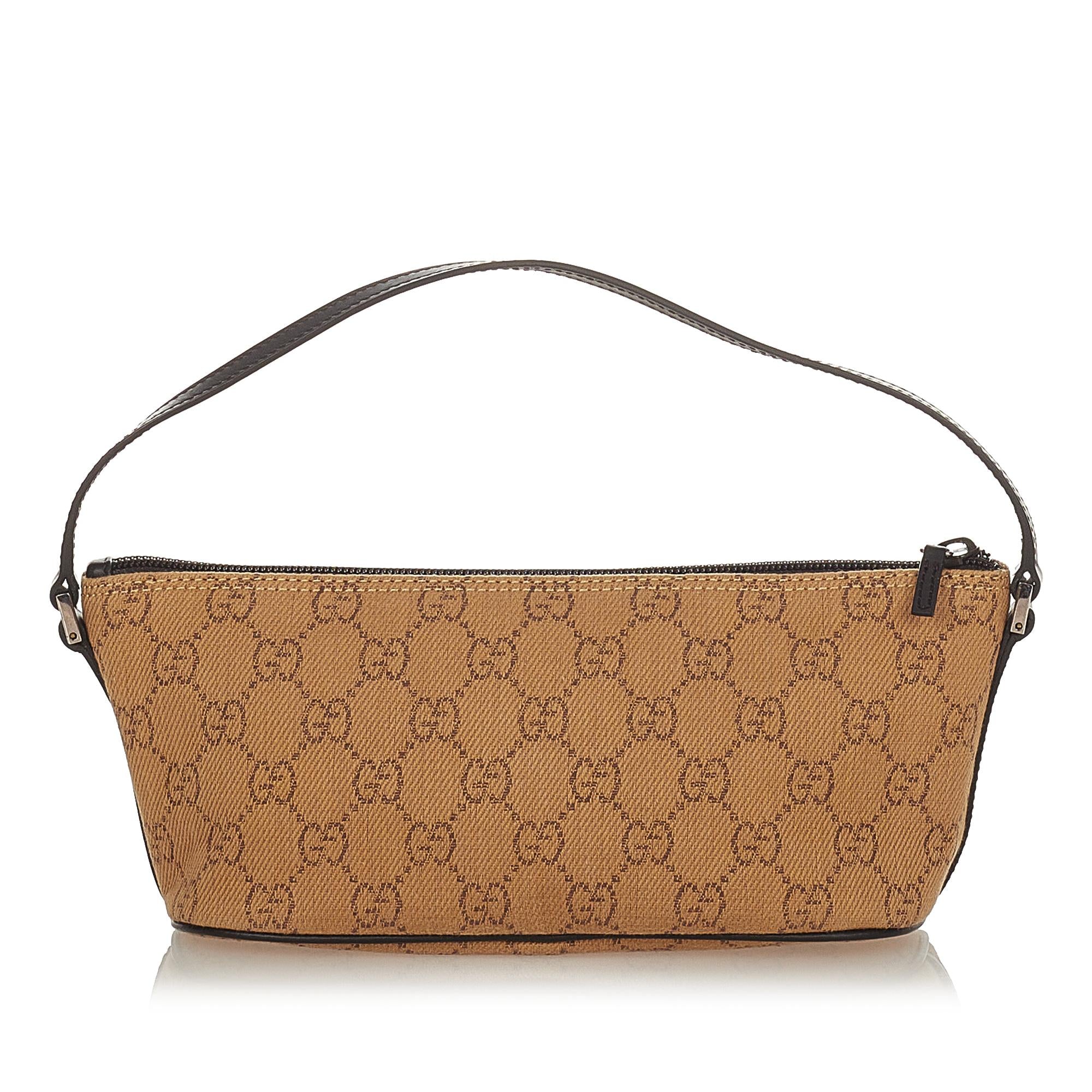 Gucci GG Canvas Boat Baguette (SHG-25344)