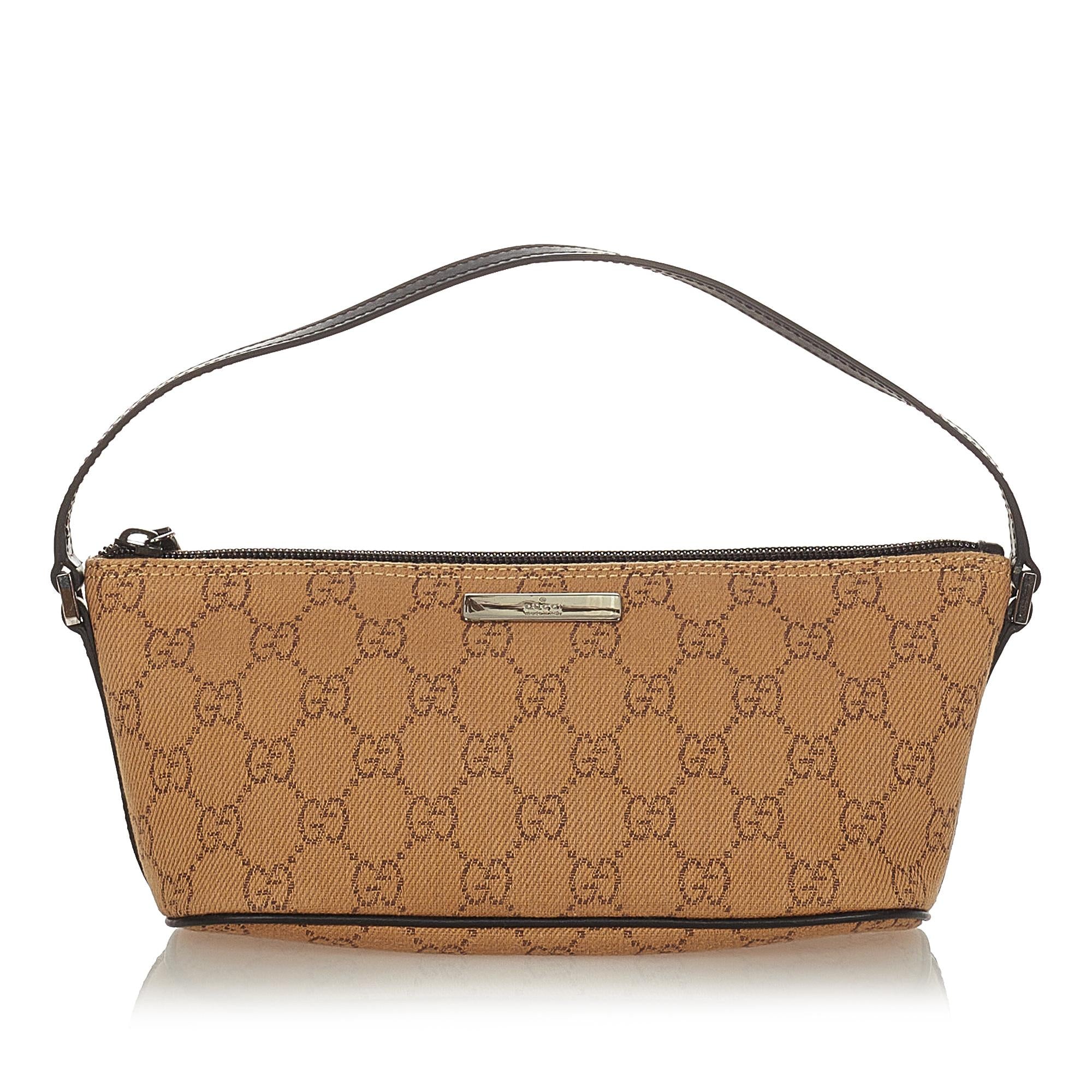 Gucci GG Canvas Boat Baguette (SHG-25344)