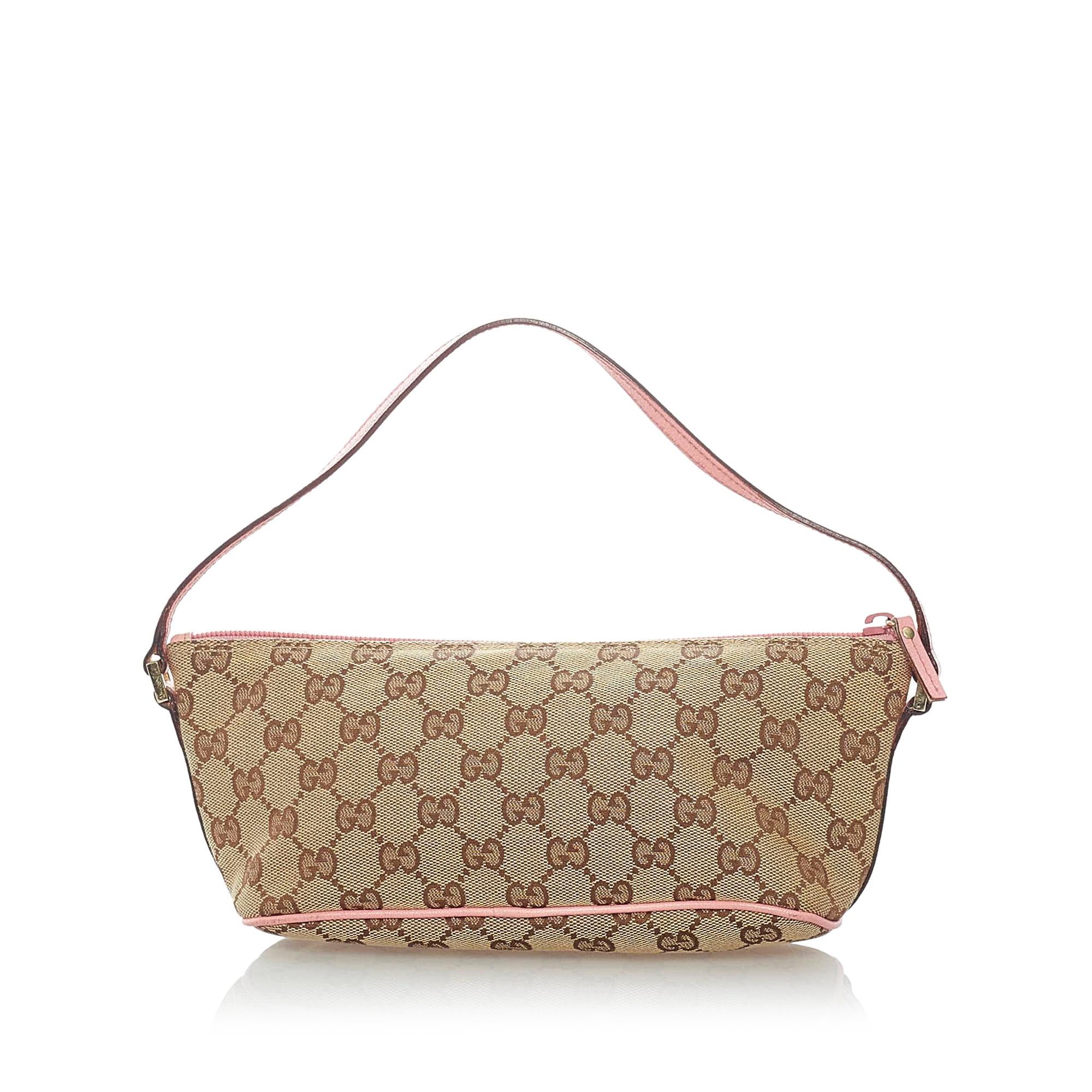Gucci GG Canvas Boat Baguette (SHG-32021)