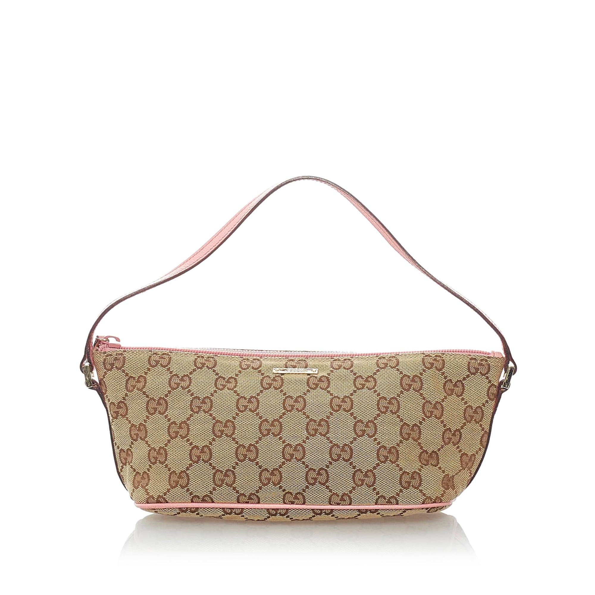 Gucci GG Canvas Boat Baguette (SHG-32021)