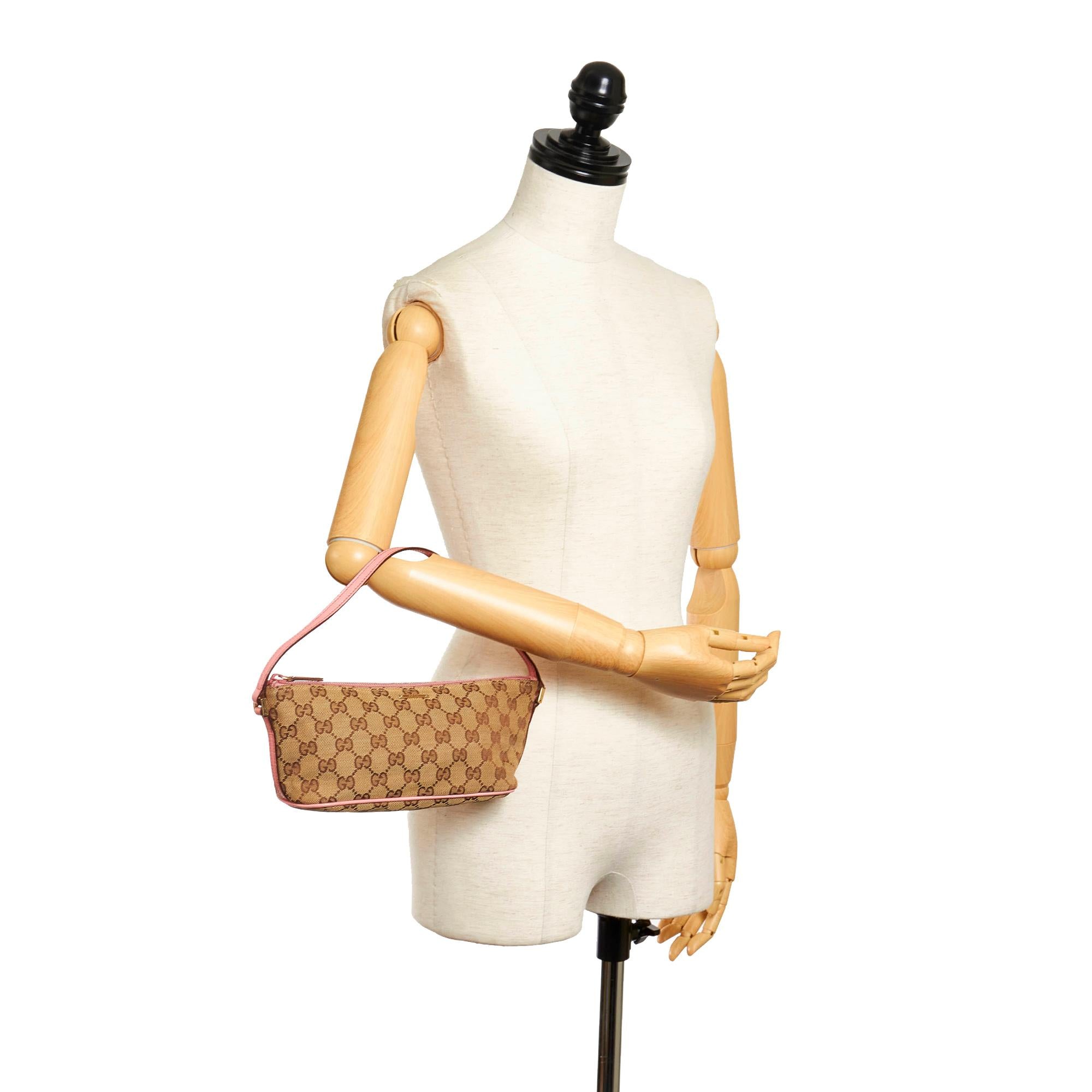 Gucci GG Canvas Boat Baguette (SHG-32021)