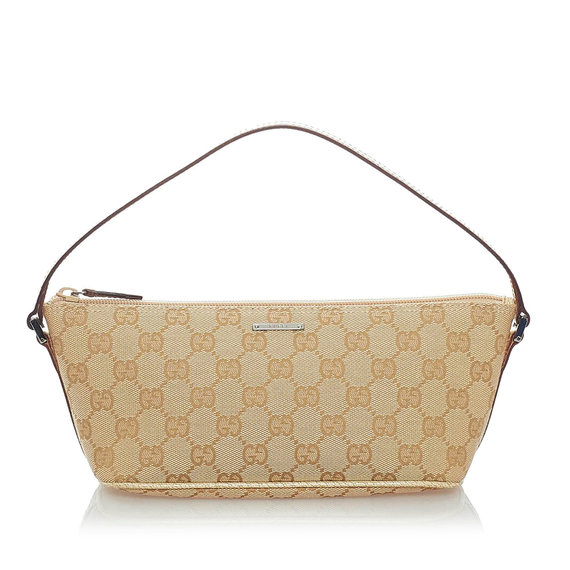 Gucci GG Canvas Boat Baguette (SHG-34659)