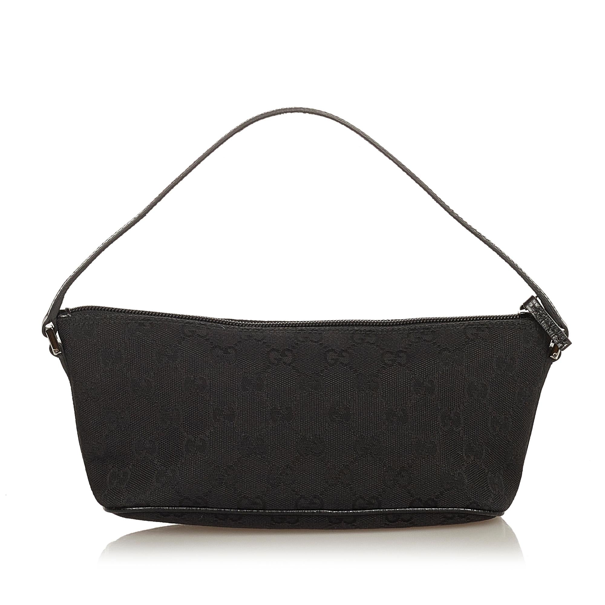 Gucci GG Canvas Boat Baguette (SHG-36577)