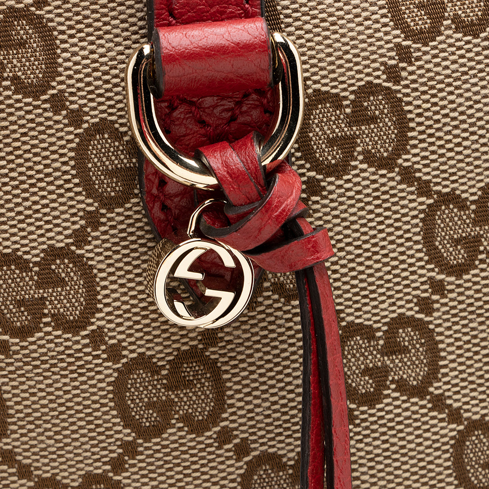 Gucci GG Canvas Bree Dome Shoulder Bag (SHF-20626)