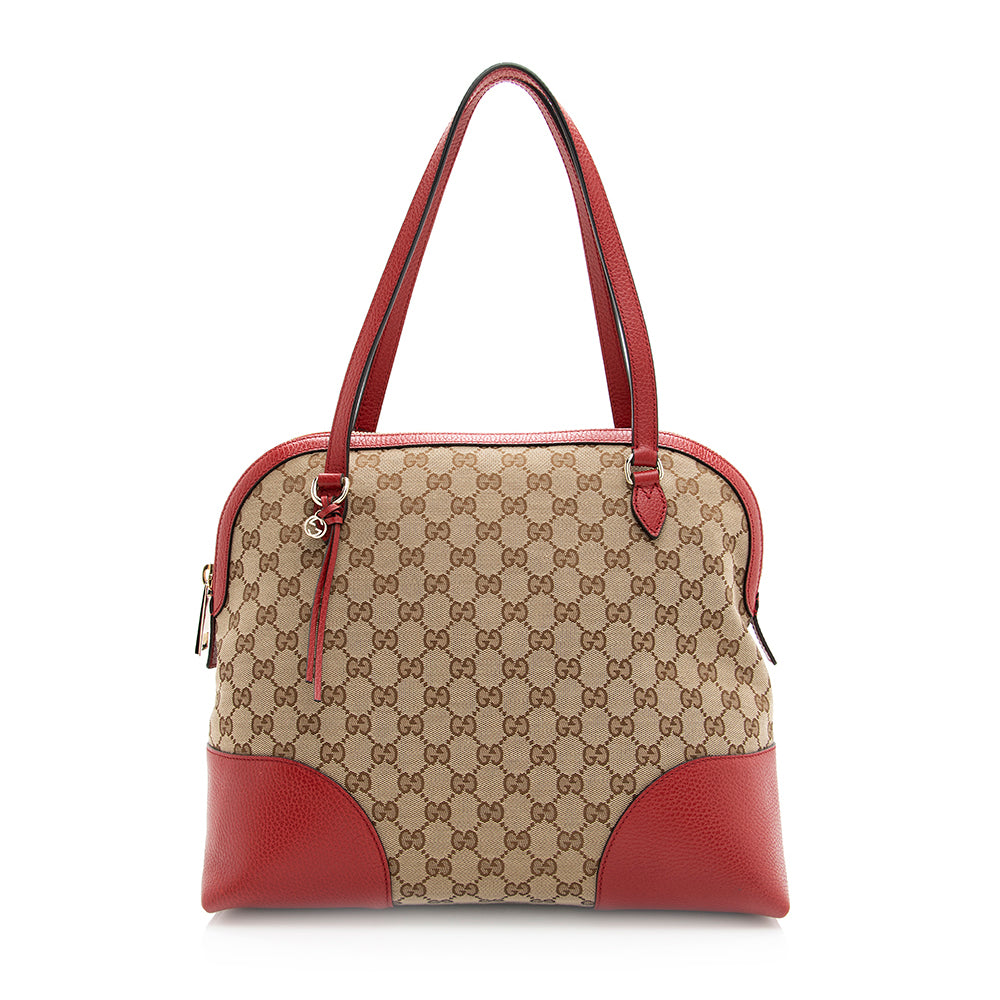 Gucci GG Canvas Bree Dome Shoulder Bag (SHF-20626)