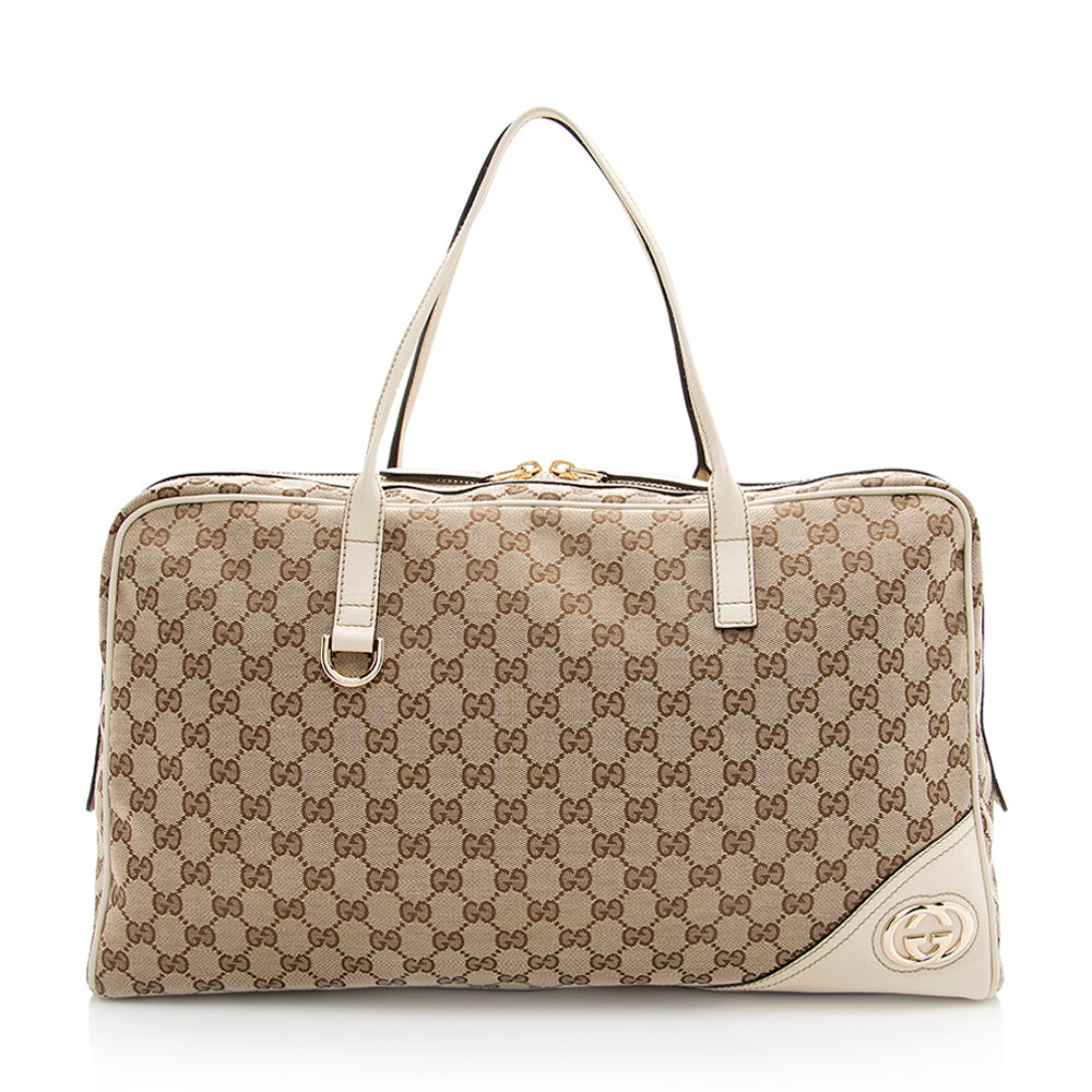 Gucci GG Canvas Britt Satchel (SHF-19241)