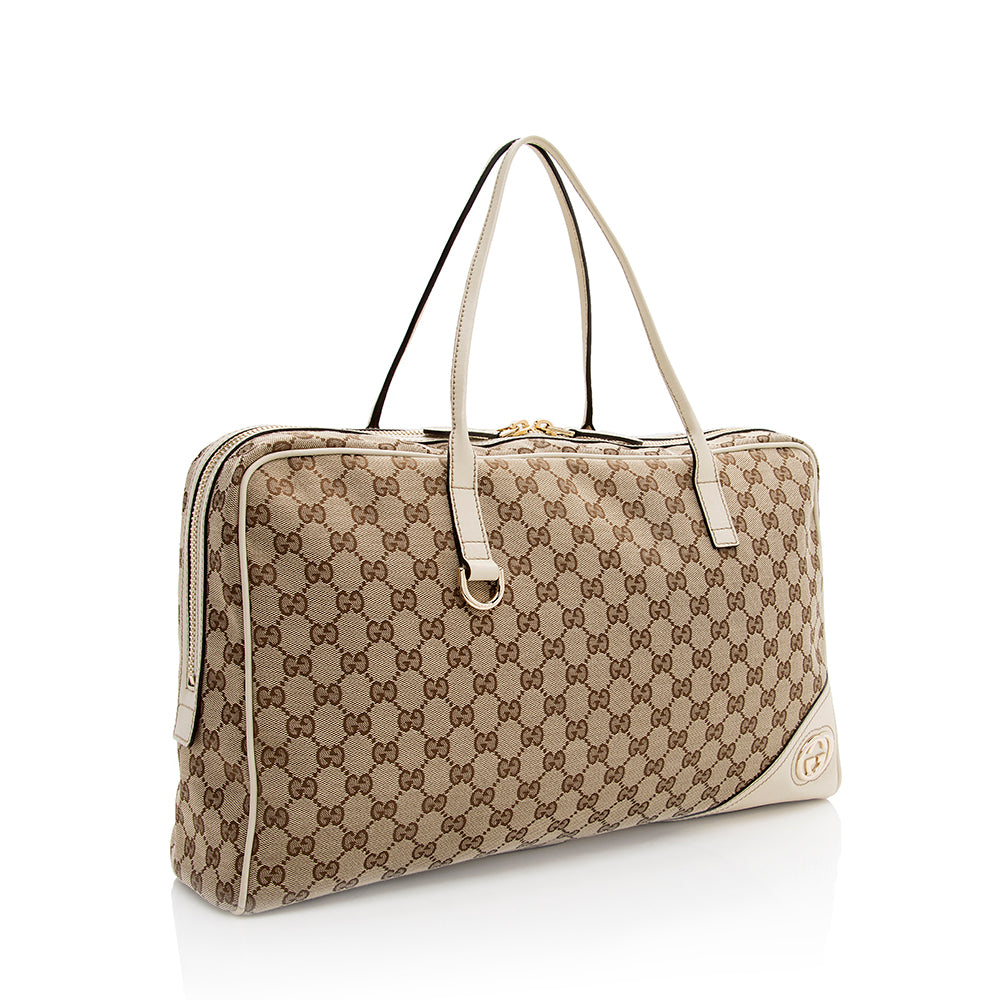 Gucci GG Canvas Britt Satchel (SHF-19241)