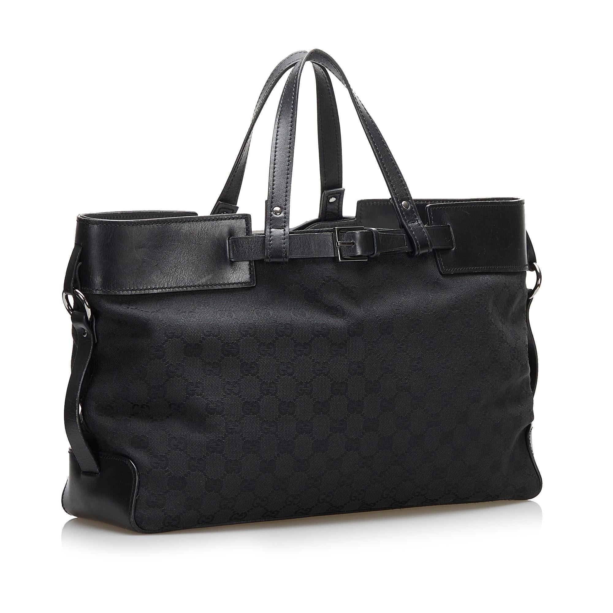 Gucci GG Canvas Buckle Tote (SHG-36168)