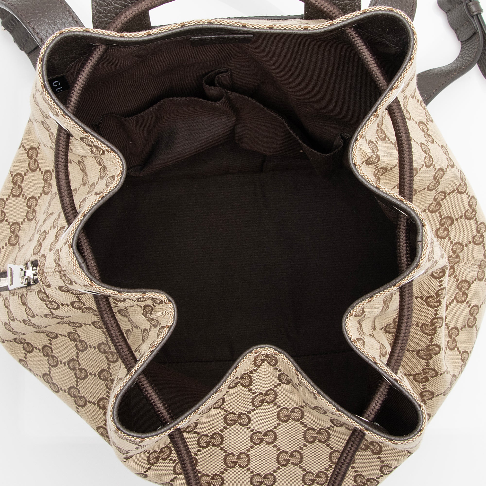Gucci GG Canvas Drawstring Backpack (SHF-23566)