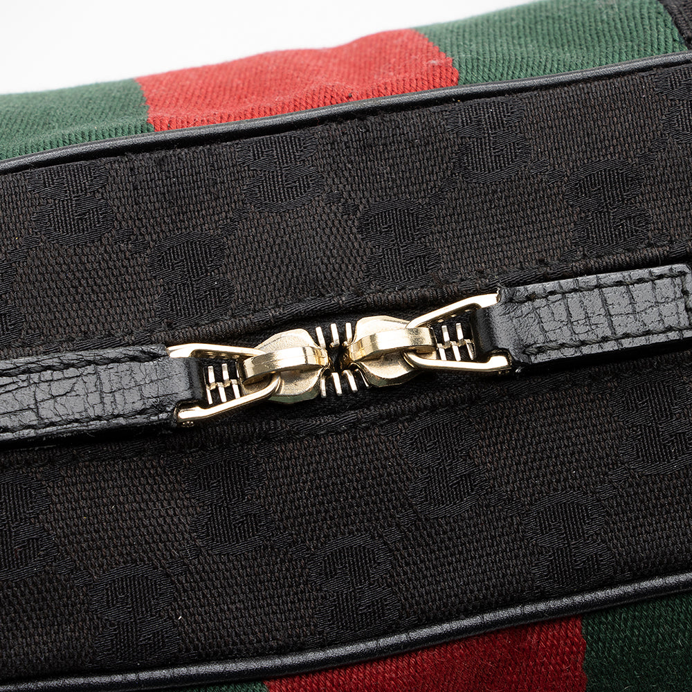 Gucci GG Canvas Web Horsebit Boston Bag (SHF-20566)