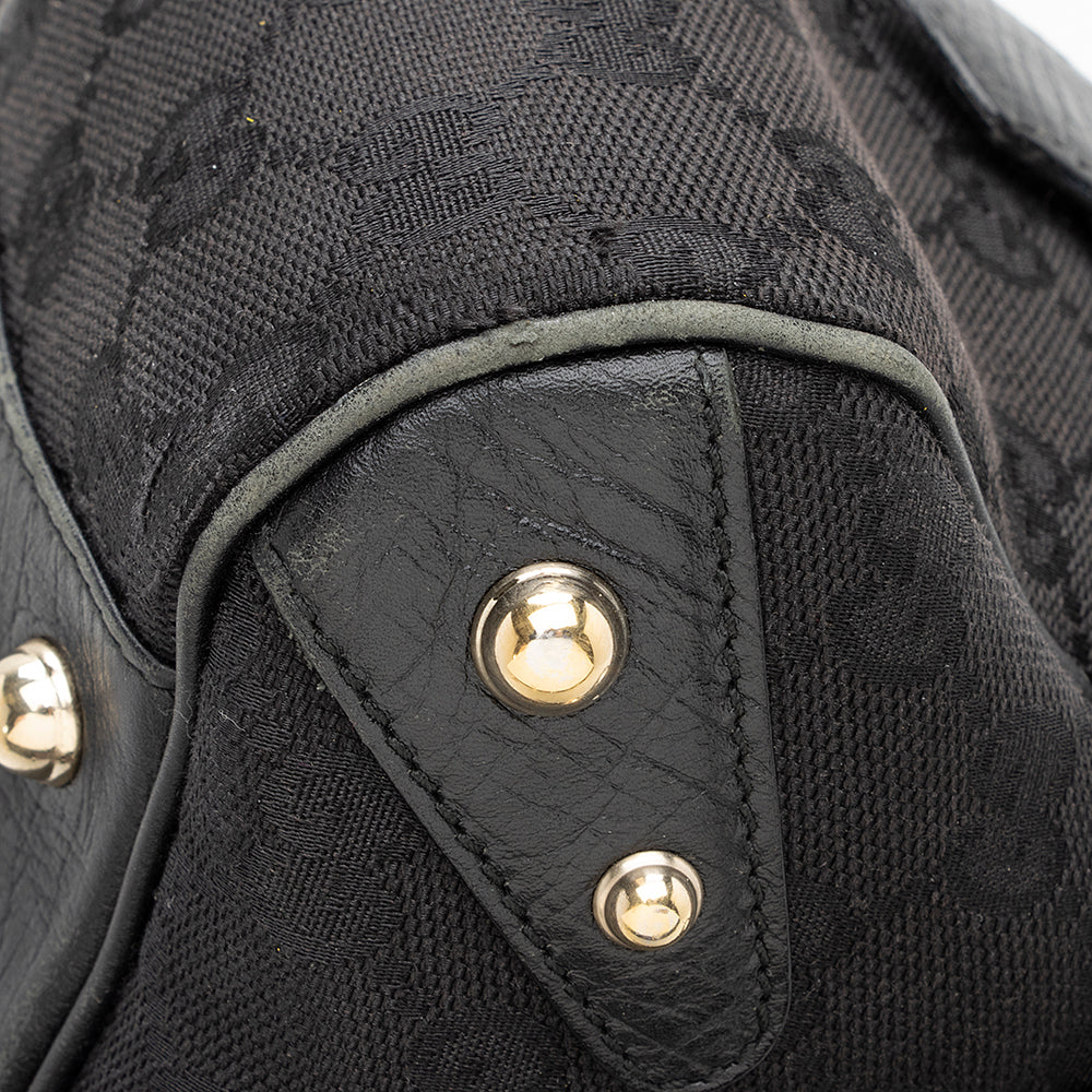 Gucci GG Canvas Web Horsebit Boston Bag (SHF-20566)