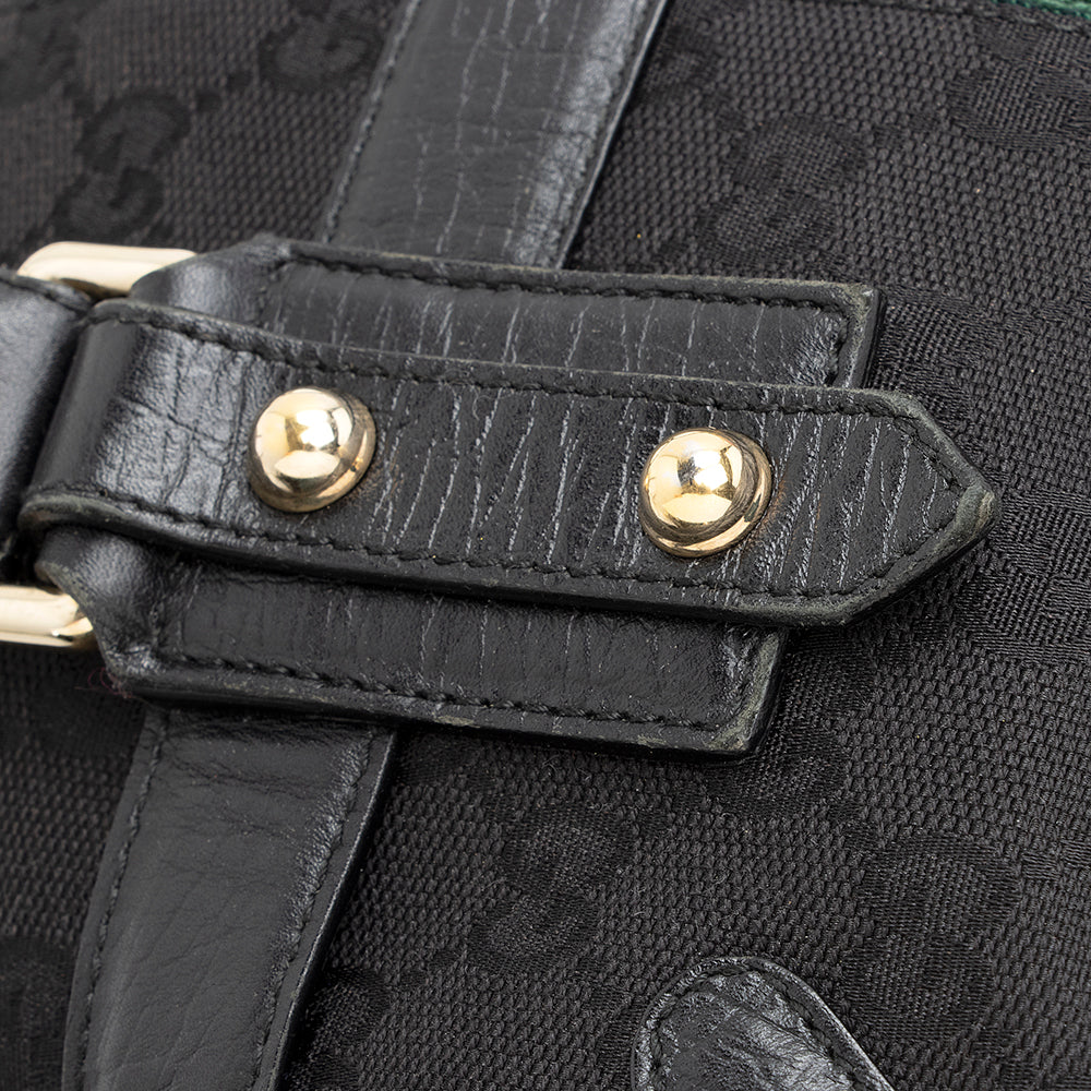 Gucci GG Canvas Web Horsebit Boston Bag (SHF-20566)