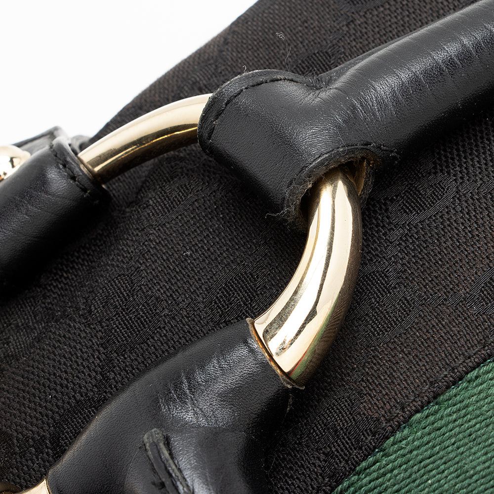 Gucci GG Canvas Web Horsebit Boston Bag (SHF-20566)