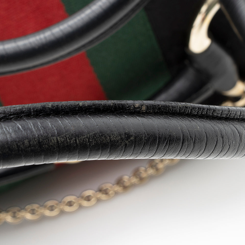 Gucci GG Canvas Web Horsebit Boston Bag (SHF-20566)