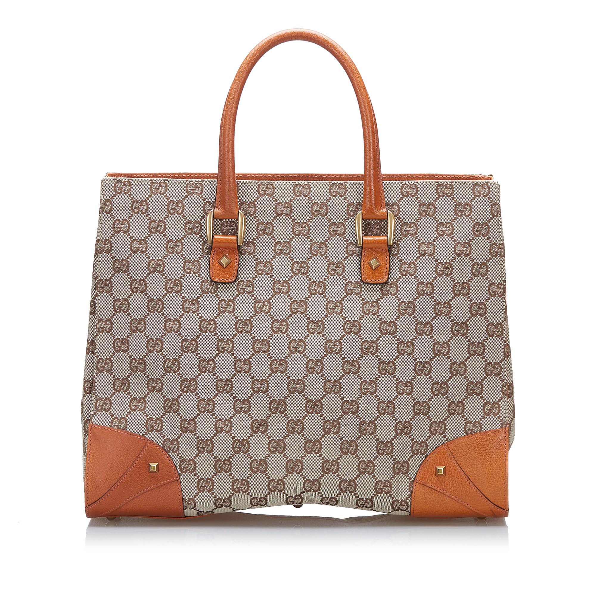 Gucci GG Canvas Nailhead Tote (SHG-37933)