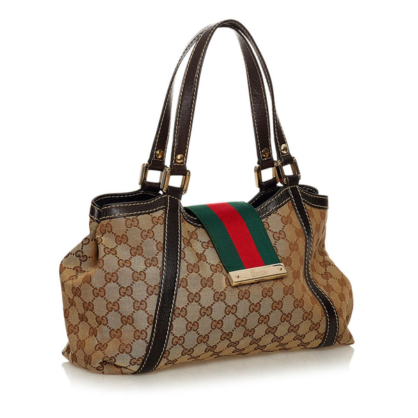 Gucci GG Canvas Web Crossbody Bag (SHG-32086) – LuxeDH