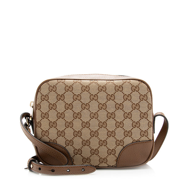 Gucci GG Canvas Original Bree Mini Messenger Bag LuxeDH