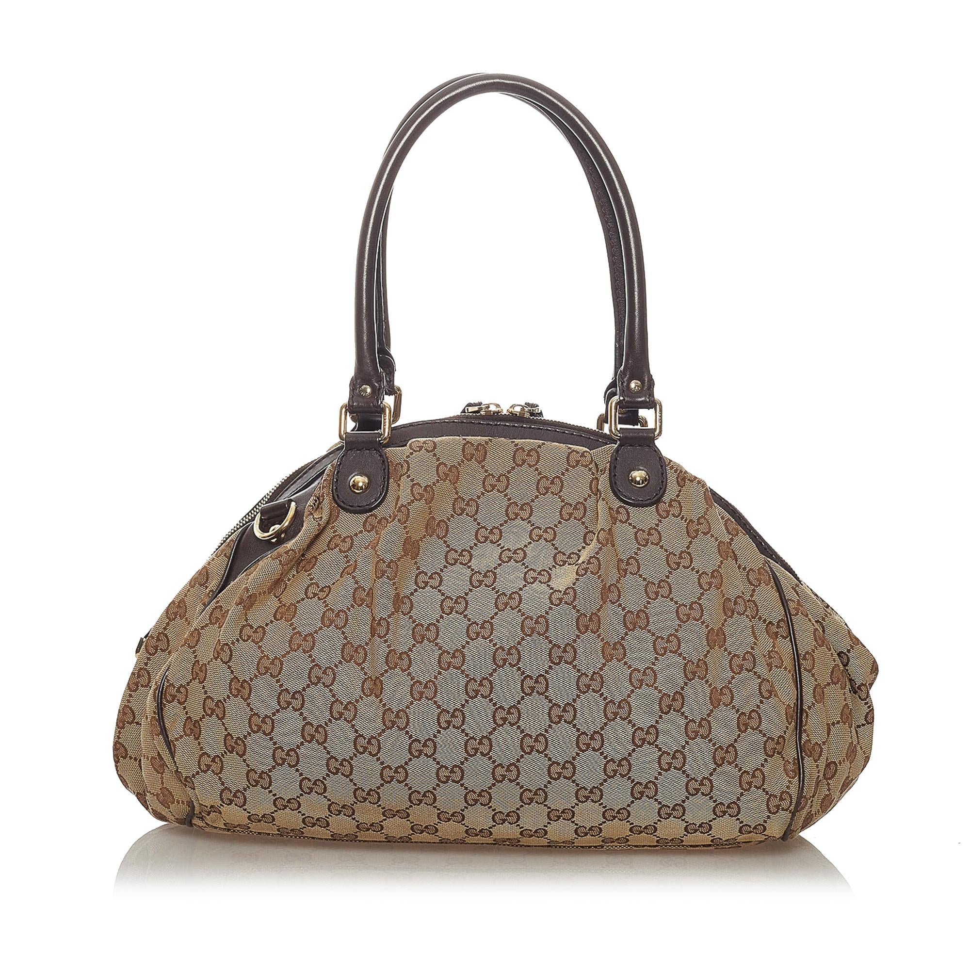 Gucci GG Canvas Sukey Satchel (SHG-28361)