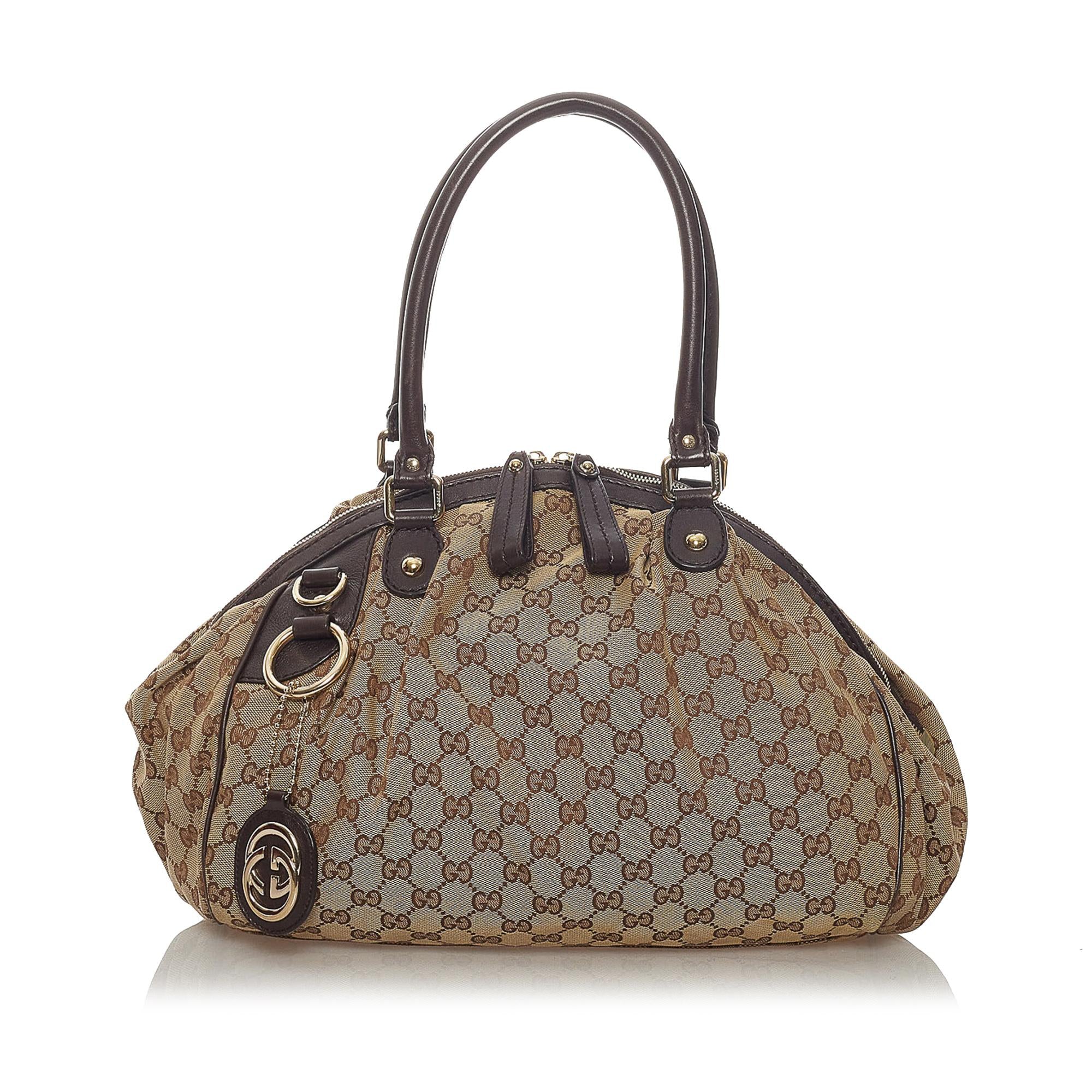 Gucci GG Canvas Sukey Satchel (SHG-28361)