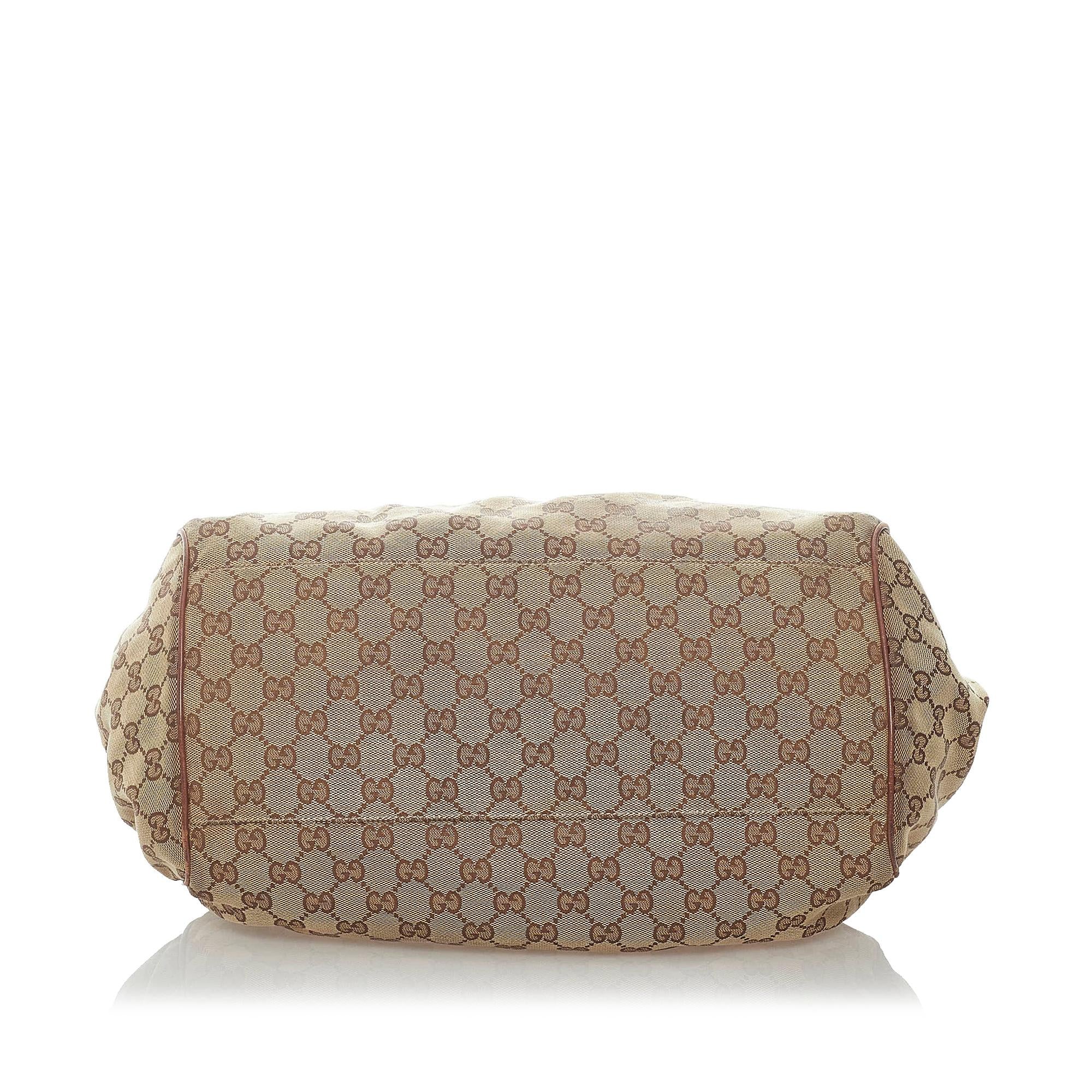 Gucci GG Canvas Sukey Satchel (SHG-32301)