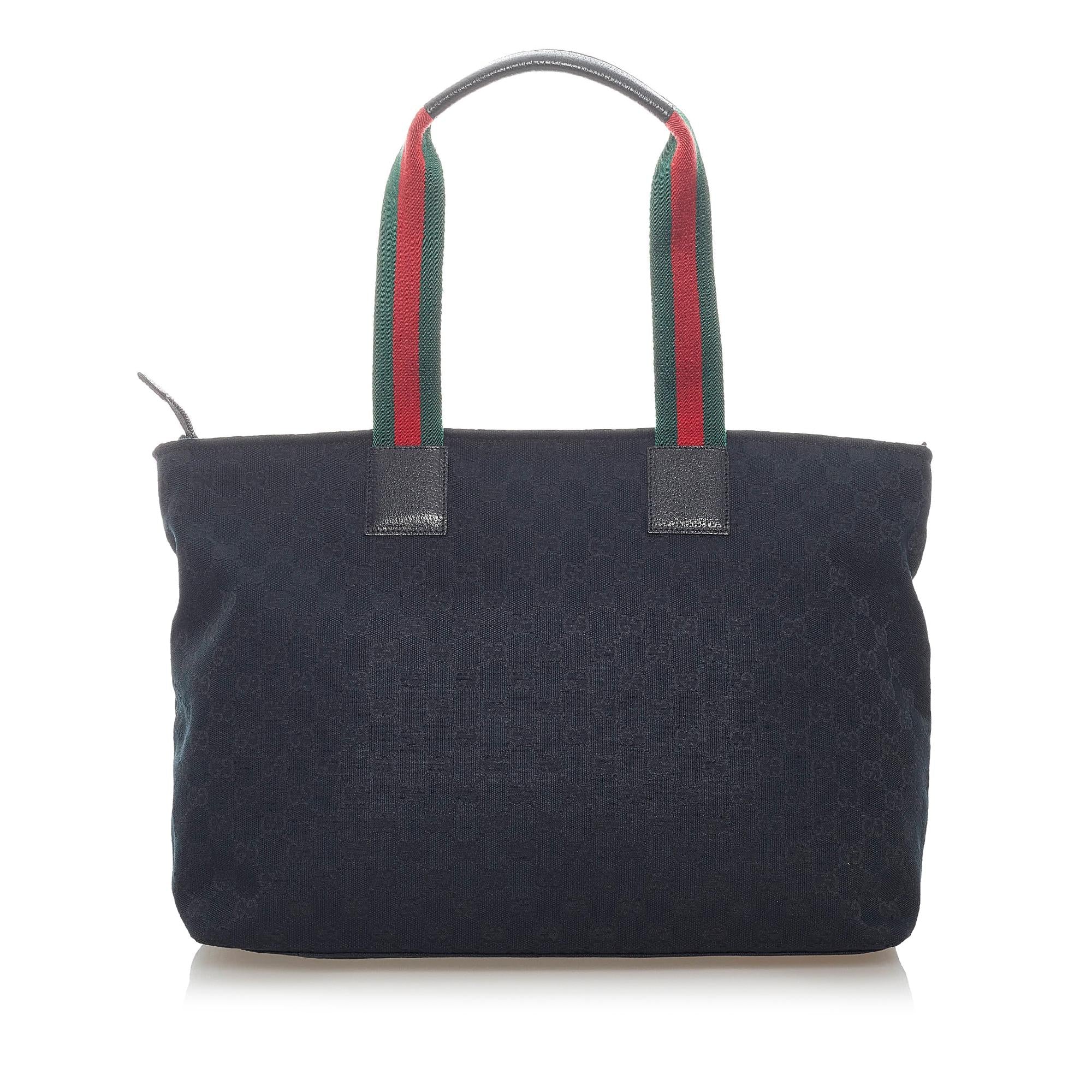 Gucci GG Canvas Web Tote Bag (SHG-32681)