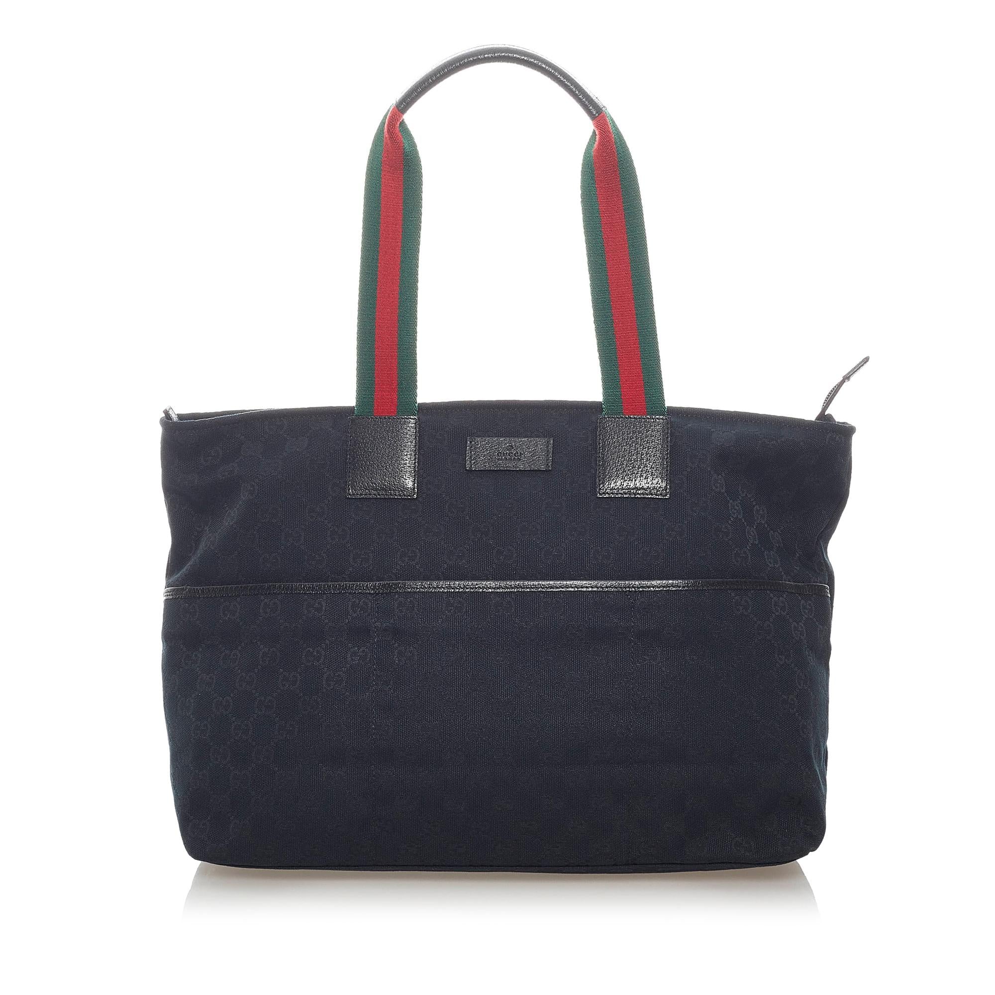 Gucci GG Canvas Web Tote Bag (SHG-32681)