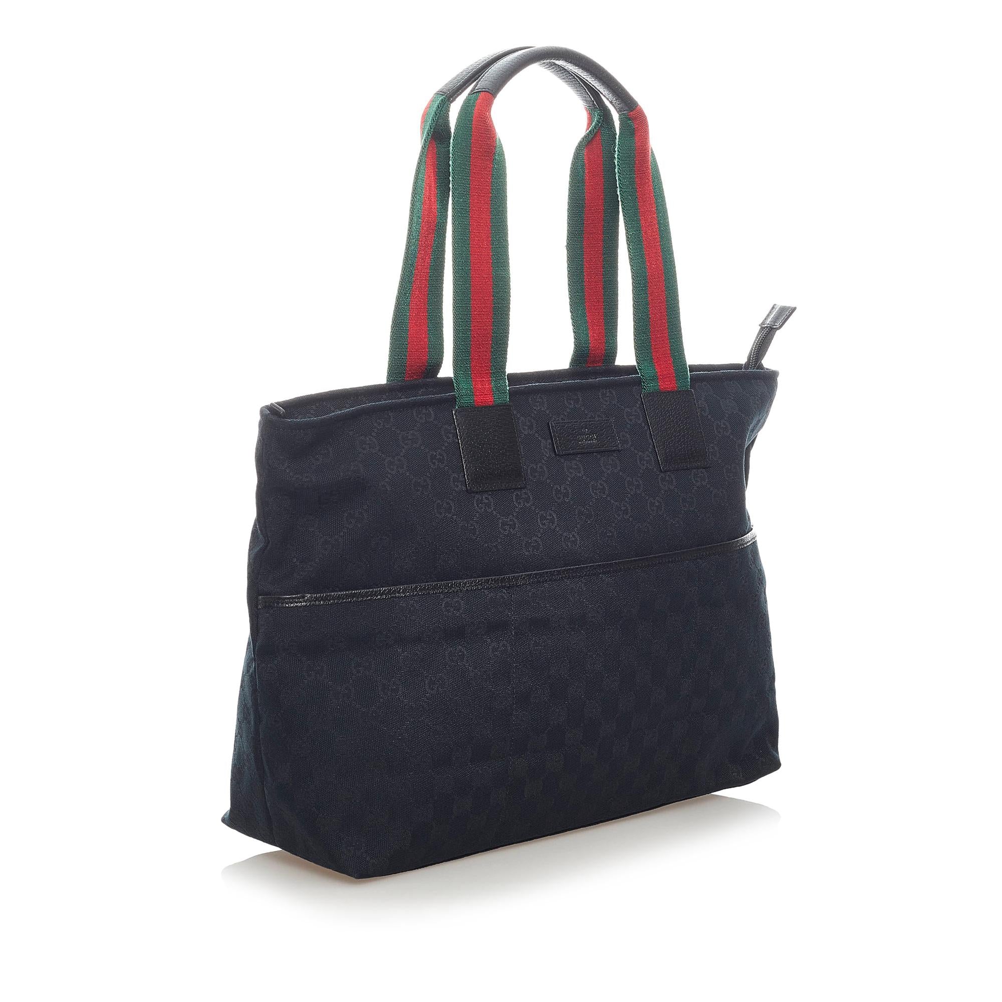 Gucci GG Canvas Web Tote Bag (SHG-32681)