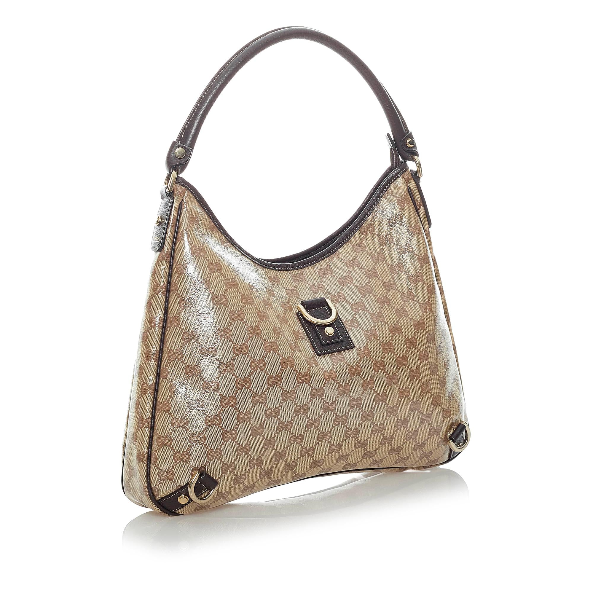 Gucci GG Crystal Abbey D Ring Shoulder Bag (SHG-32112)