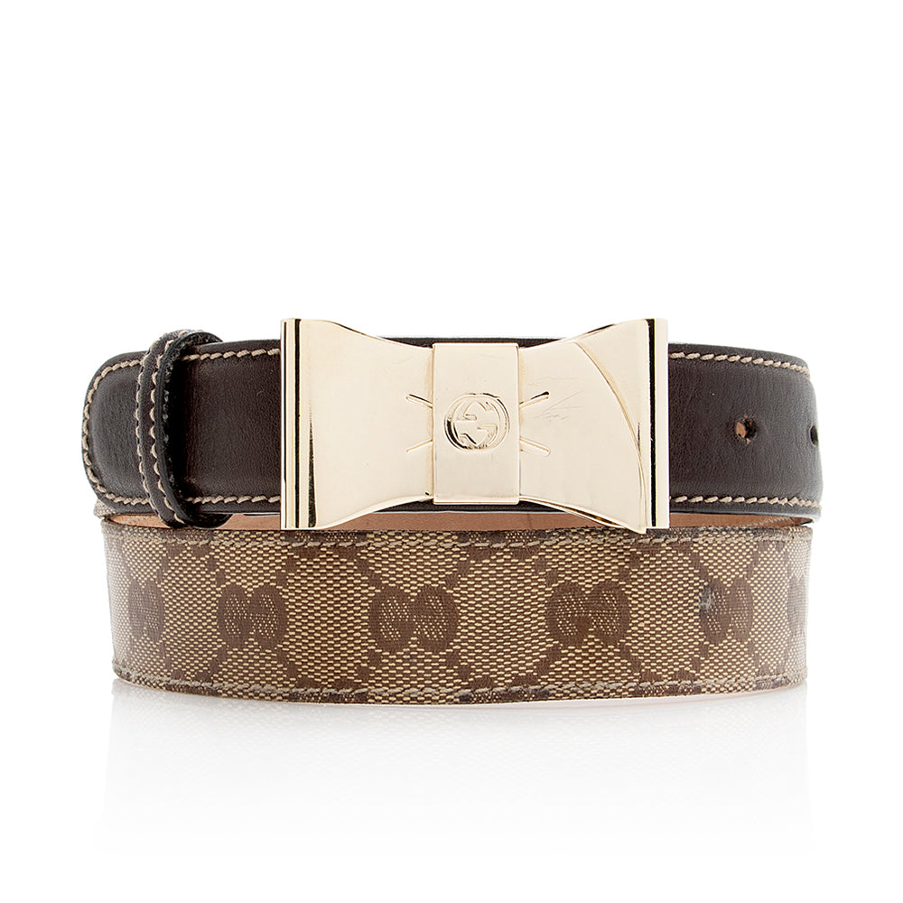 Gucci GG Crystal Bow Belt - Size 34 / 85 (SHF-21348) display picture 1