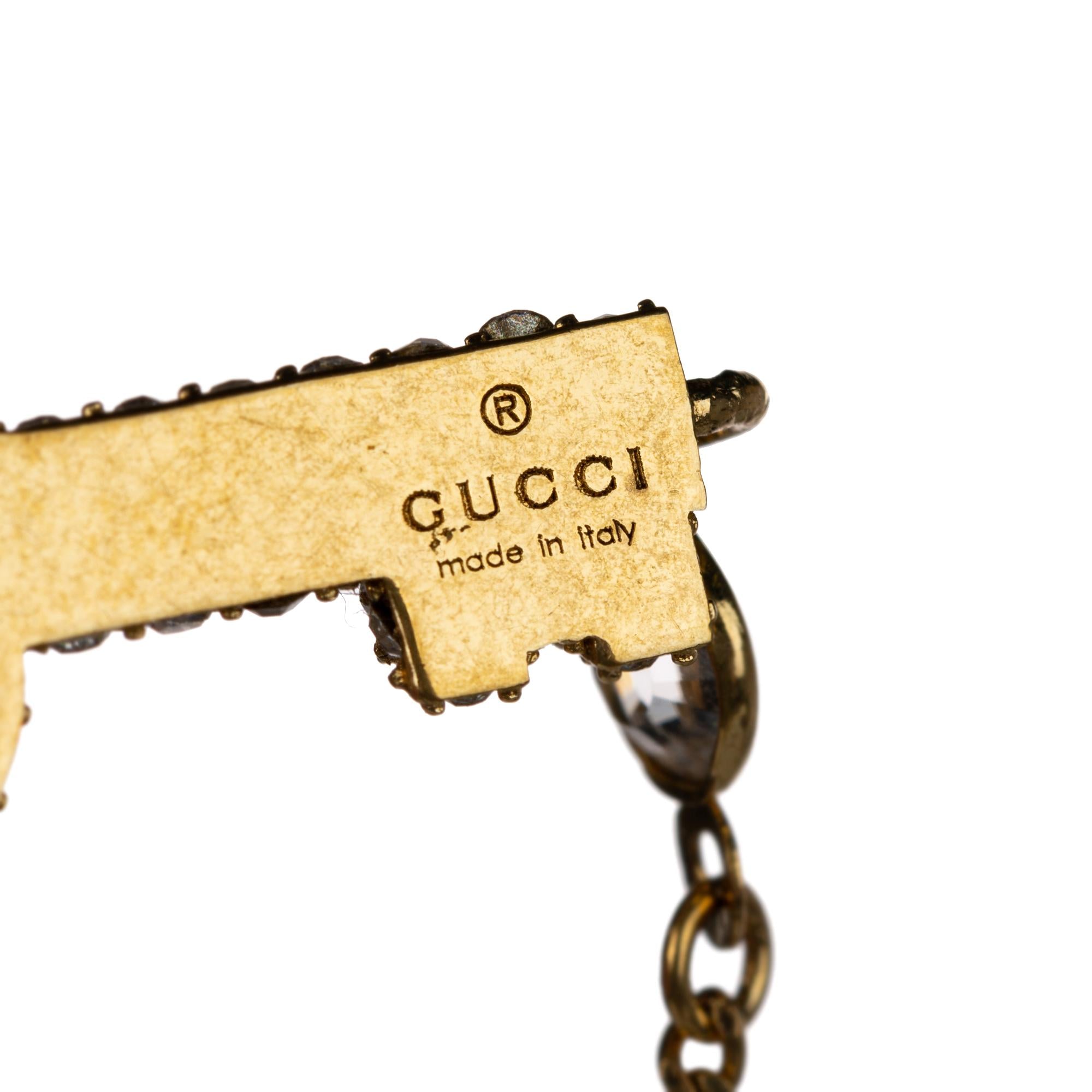Gucci GG Key Crystal Embellished Bracelet (SHG-30102)
