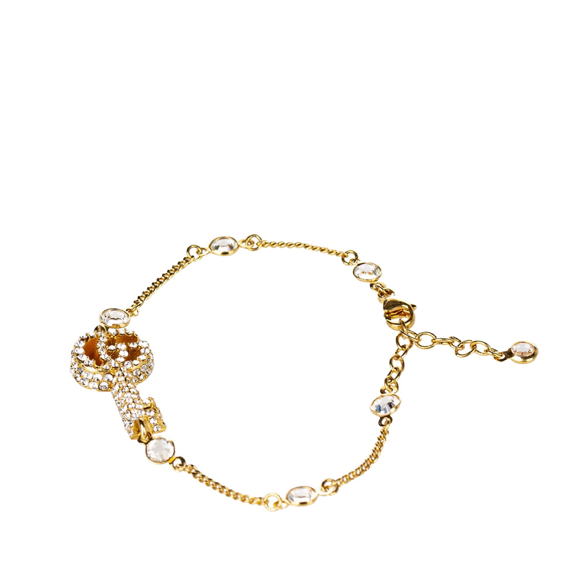Gucci GG Key Crystal Embellished Bracelet (SHG-30102)