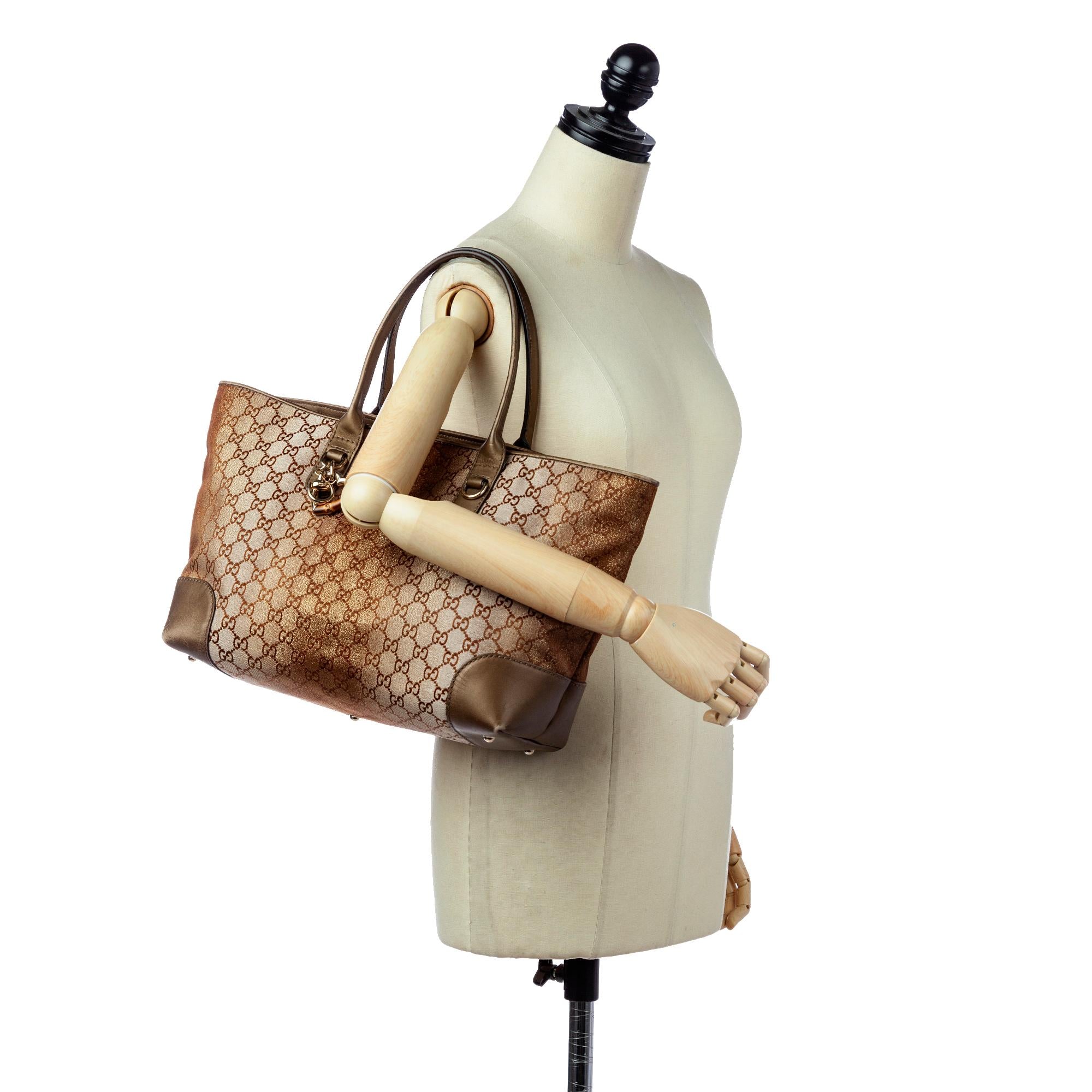 Gucci GG Lurex Heart Bit Tote Bag (SHG-30011)