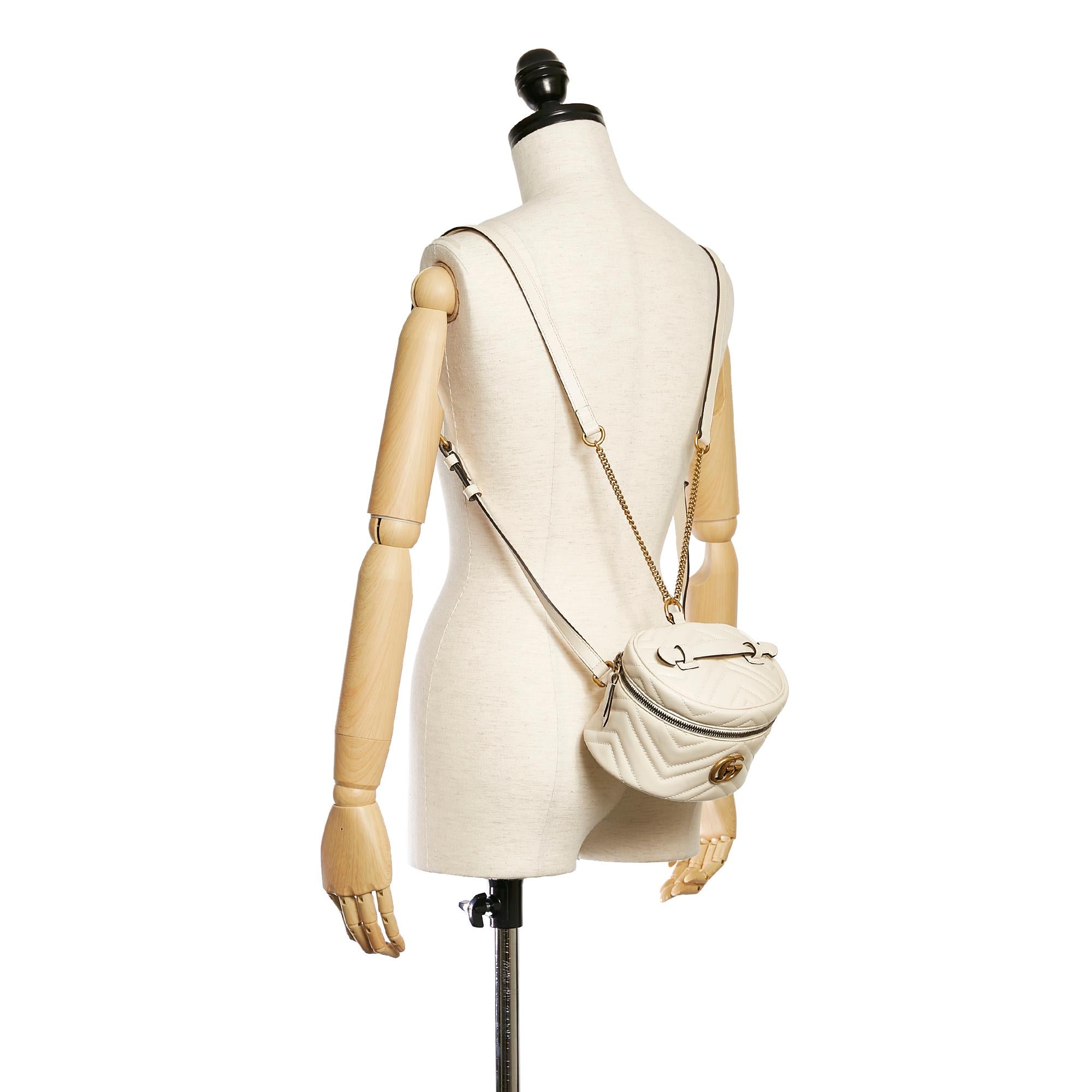 Gucci GG Marmont Leather Round Backpack (SHG-28597)