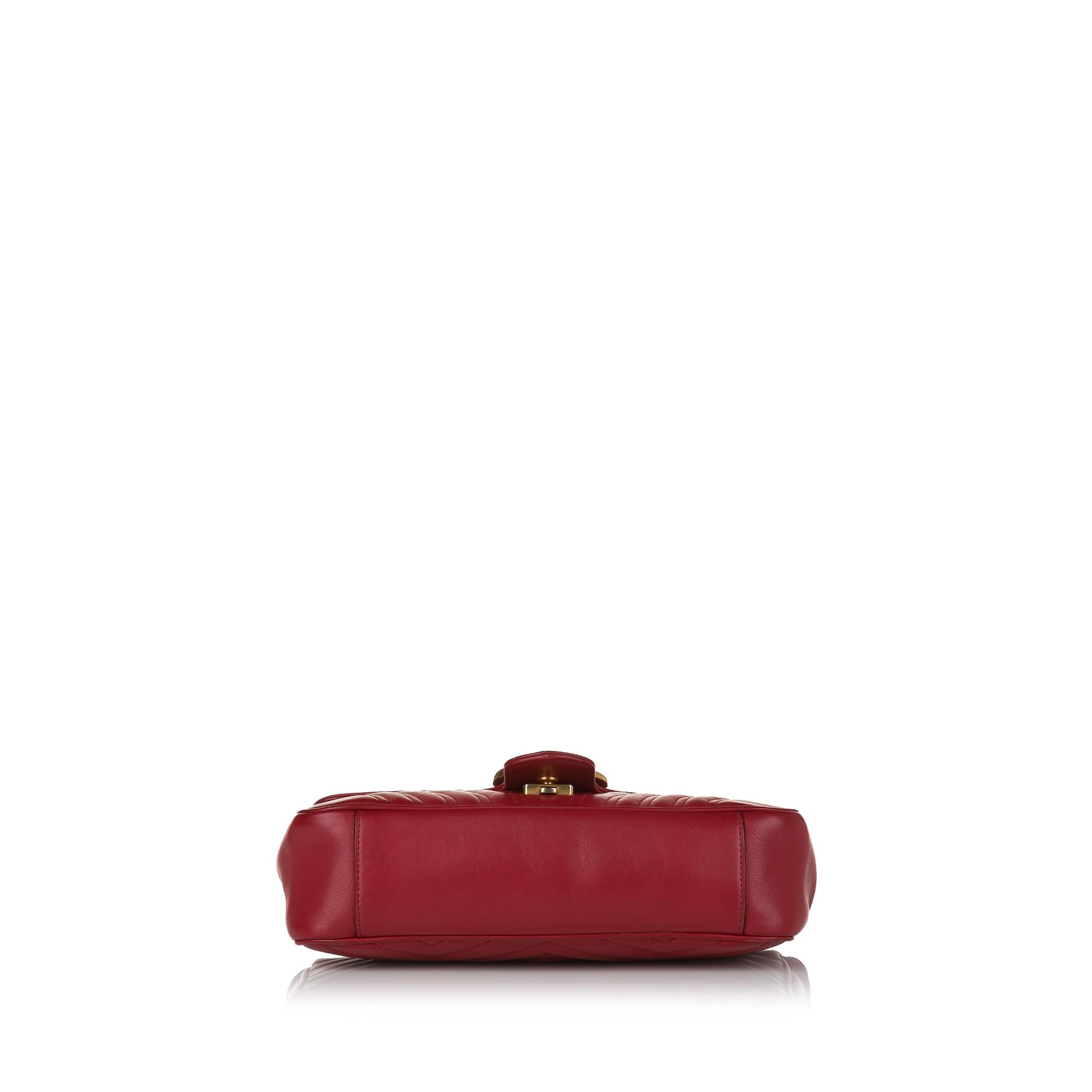 Gucci GG Marmont Matelasse Leather Crossbody Bag (SHG-33109)