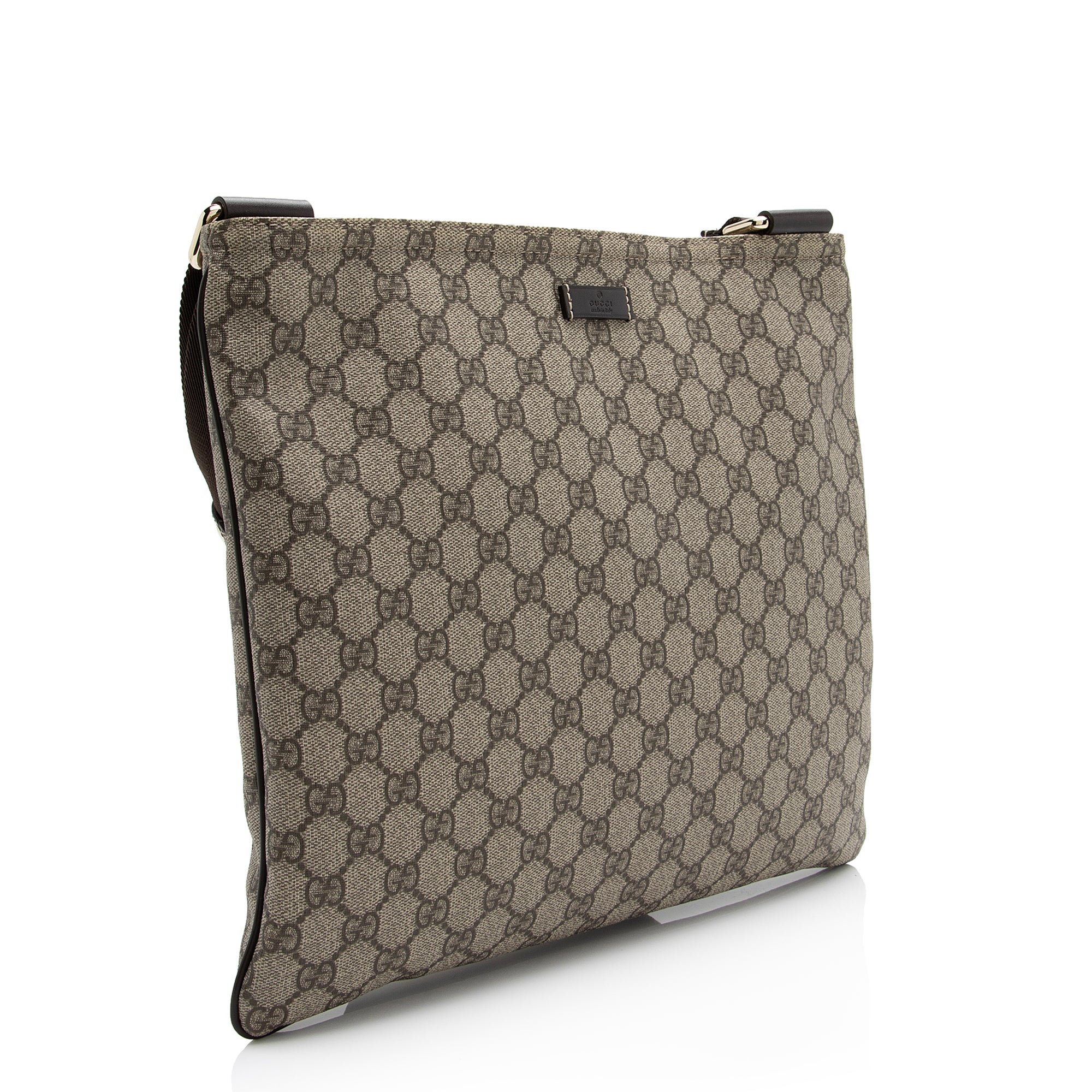 Gucci GG Supreme Classic Flat Medium Messenger Bag (SHF-23047)