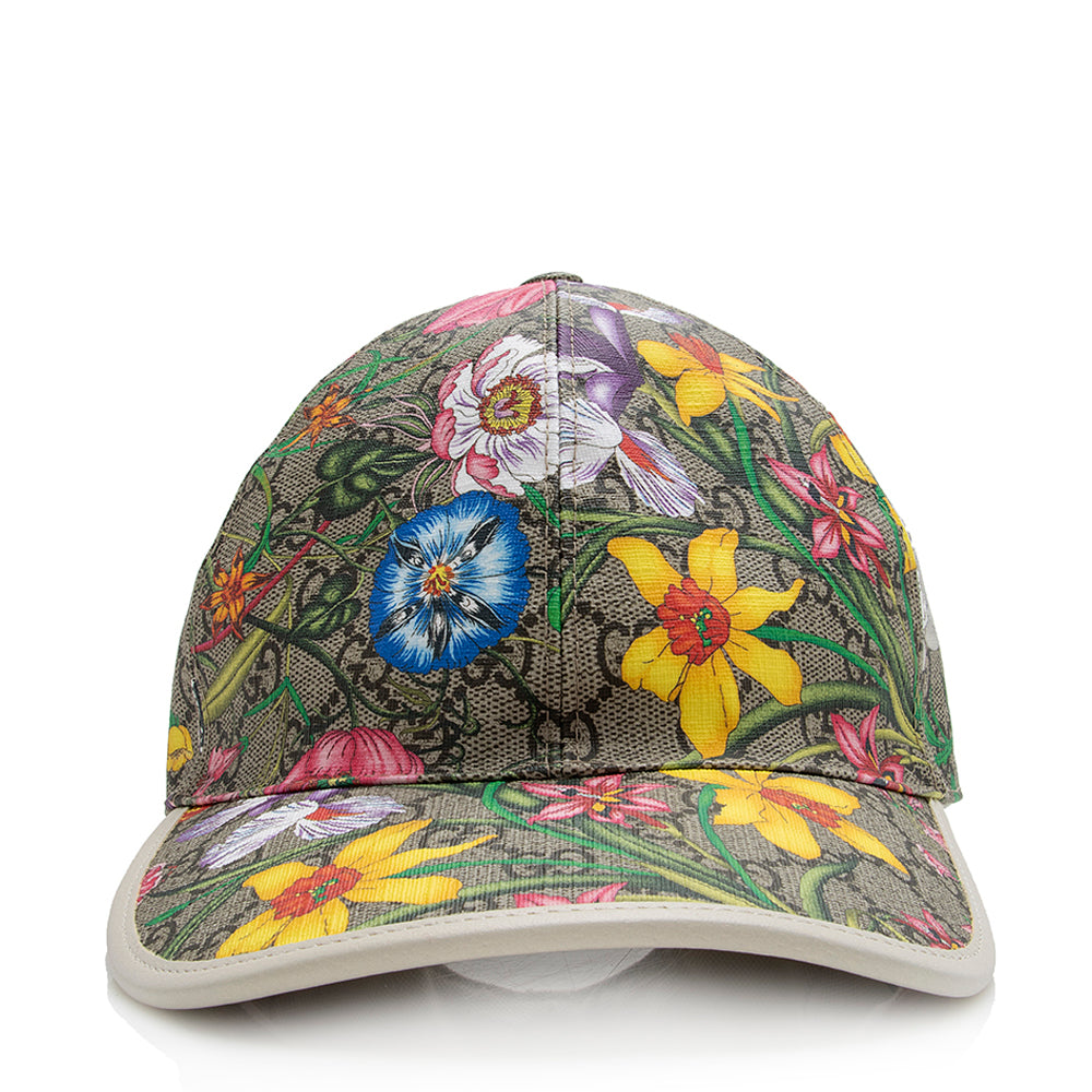 Gucci GG Supreme Flora Baseball Hat - Size M (SHF-21580)