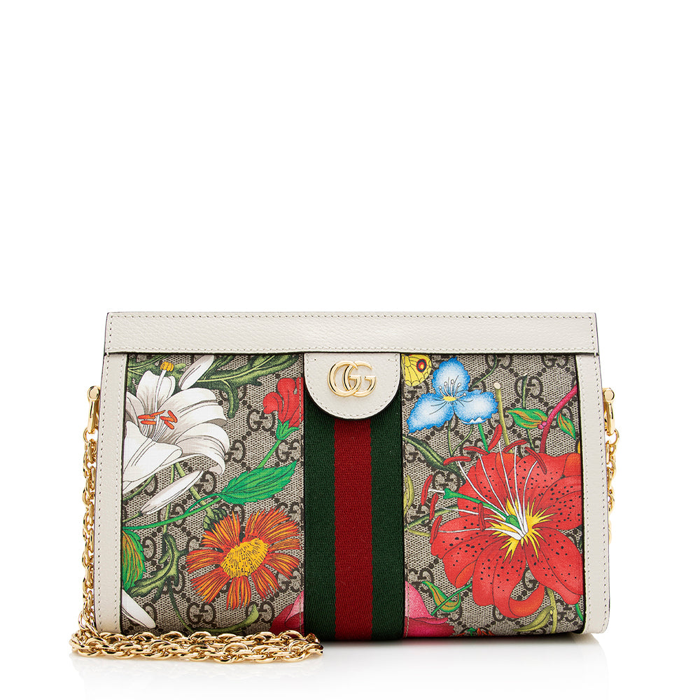 Gucci GG Supreme Flora Ophidia Shoulder Bag (SHF-KjBjS9)