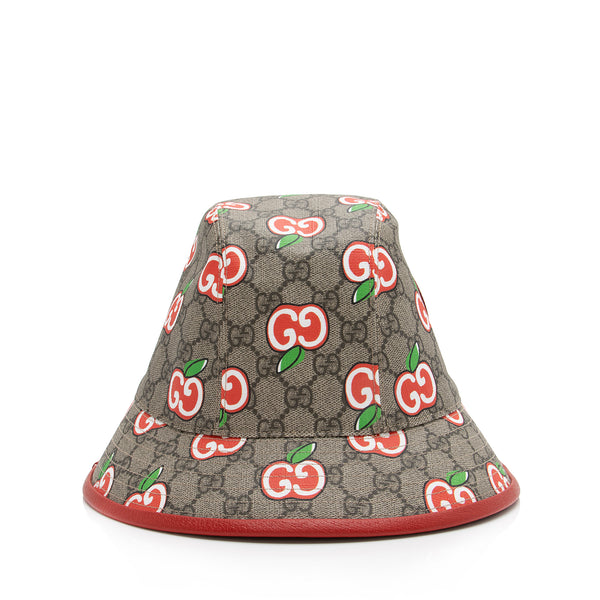 Gucci GG Supreme Les Pommes Bucket Hat - Size M (SHF-g323cG) – LuxeDH