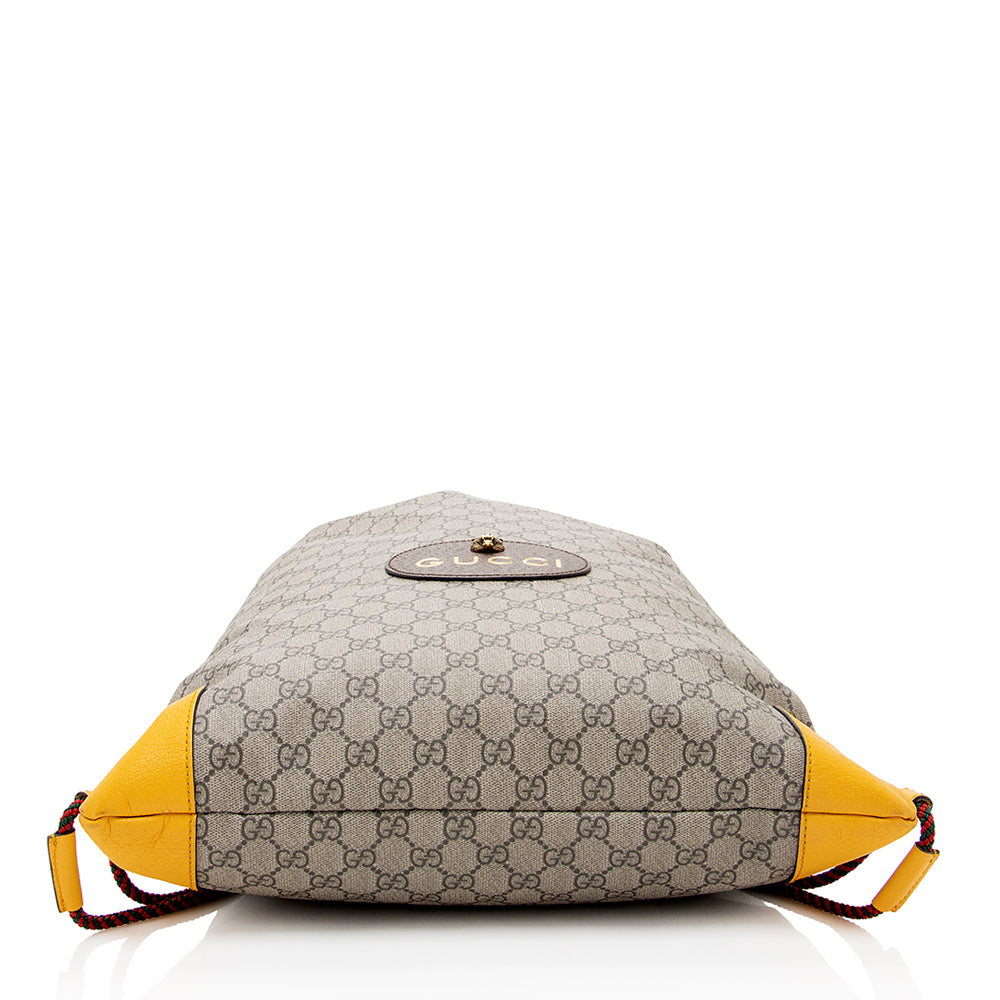 Gucci GG Supreme Neo Vintage Drawstring Backpack (SHF-7suv4d)