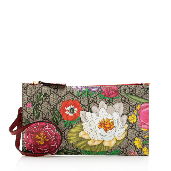 Preowned Authentic Gucci Flower GG Blooms Coin Purse/ Pouch