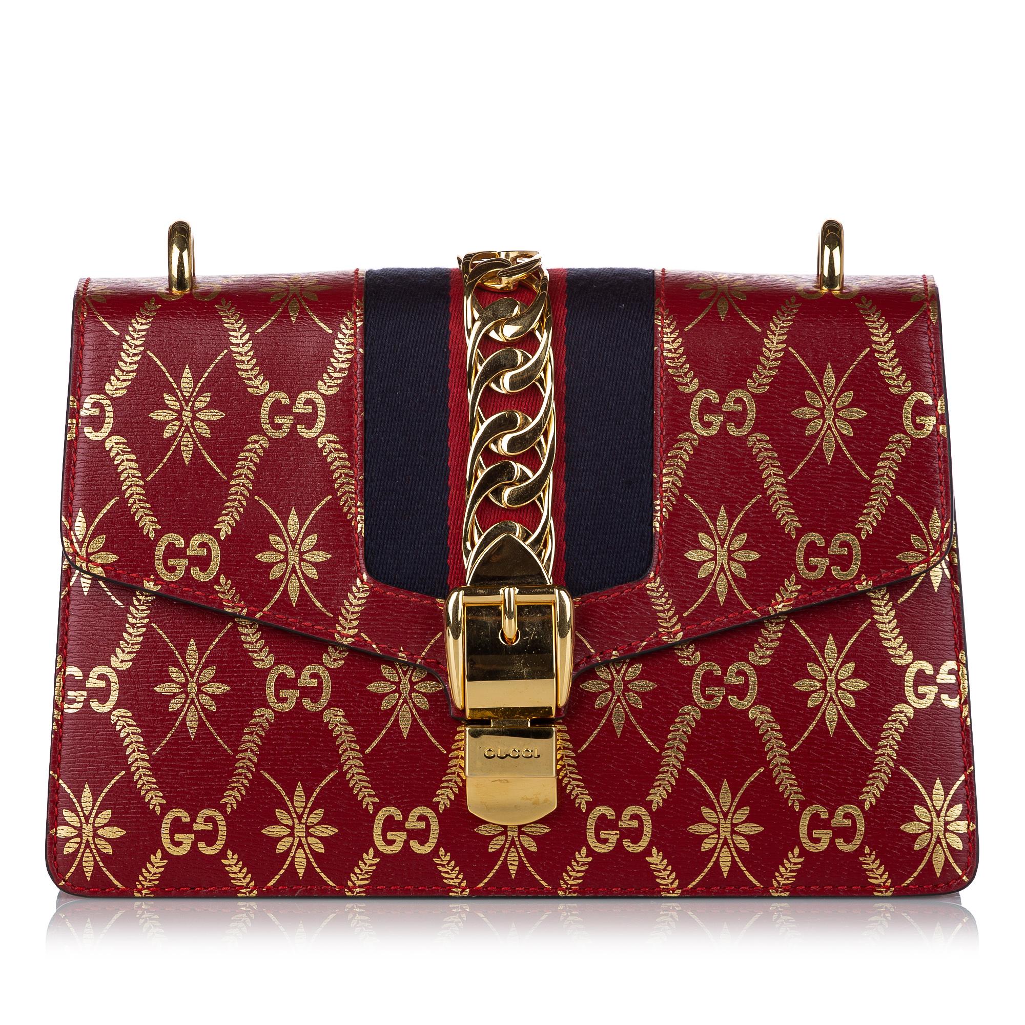 Gucci GG Sylvie Leather Crossbody Bag (SHG-30454)