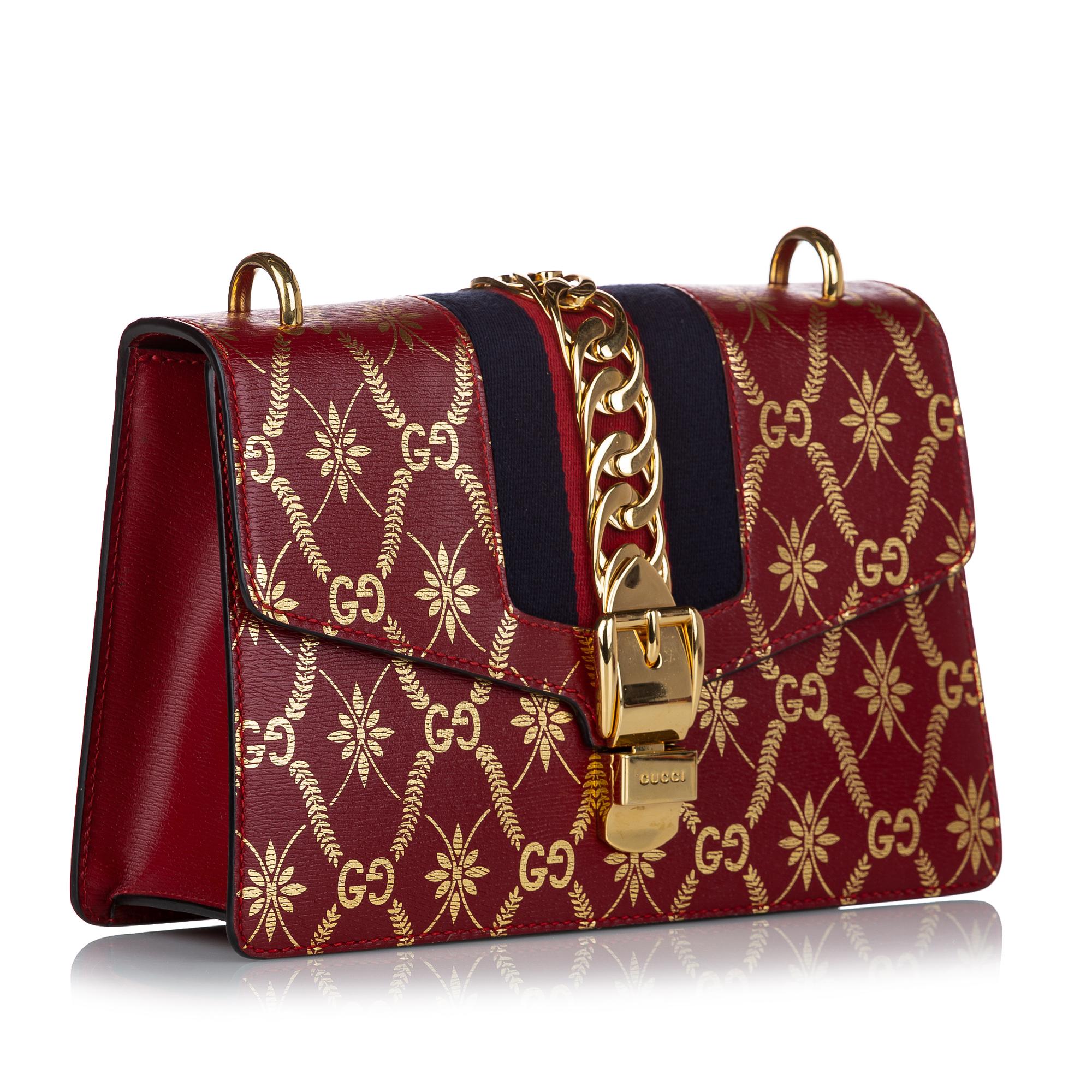 Gucci GG Sylvie Leather Crossbody Bag (SHG-30454)