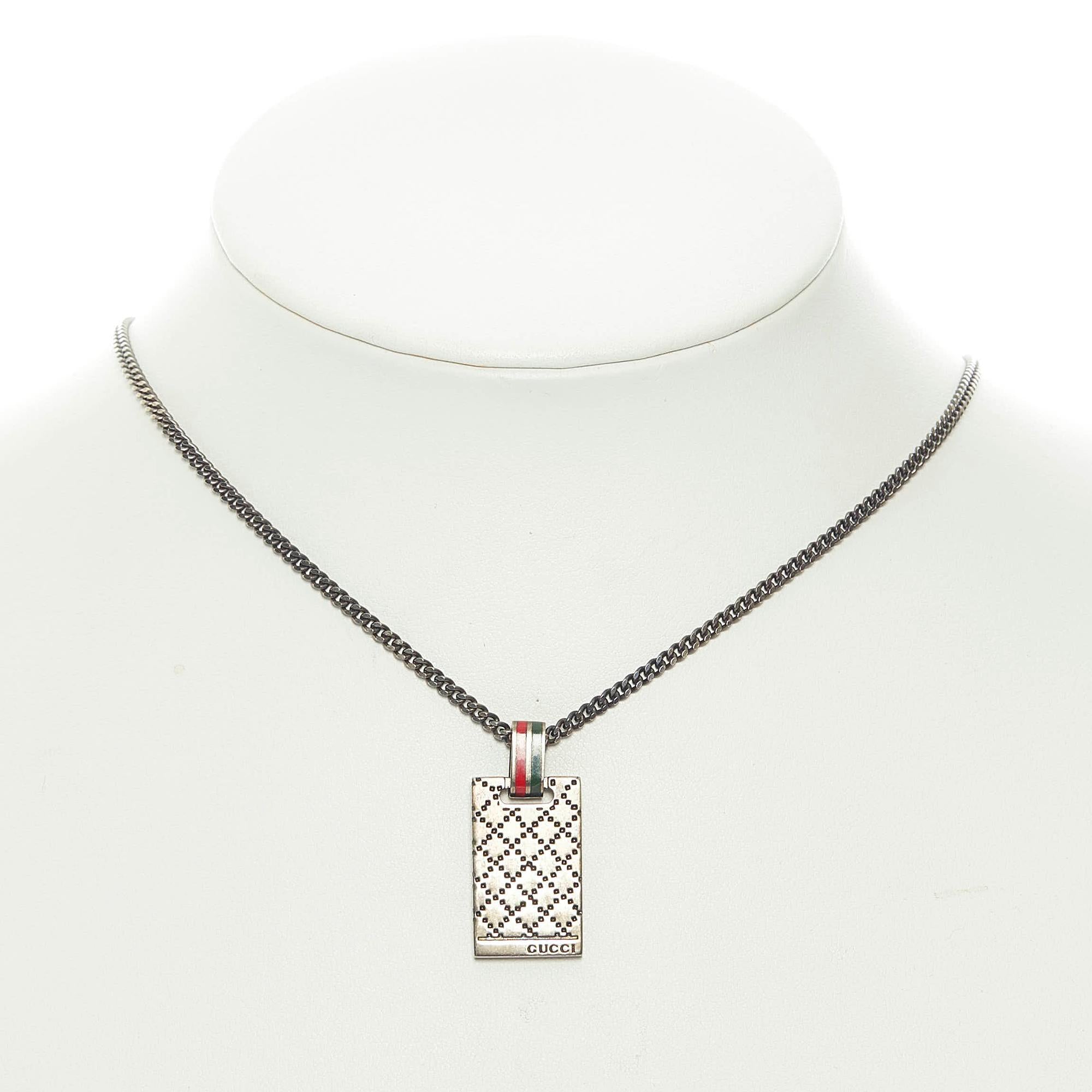 Gucci Ghost Tag Pendant Necklace (SHG-32690)