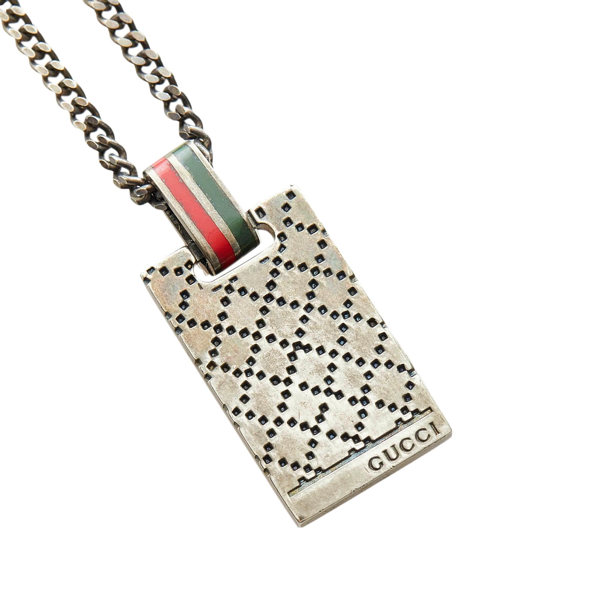 Gucci Ghost Tag Pendant Necklace (SHG-32690)