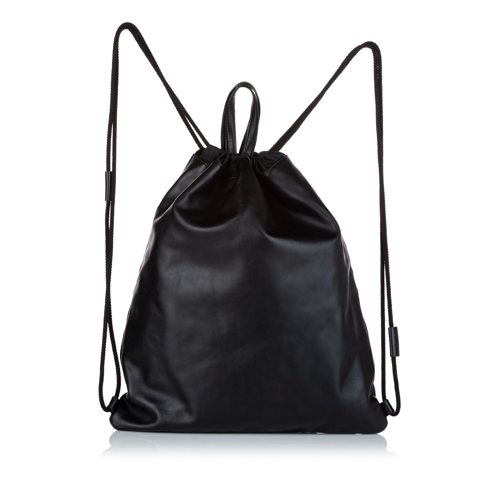 Gucci Gucci Ghost Drawstring Leather Backpack (SHG-32464)