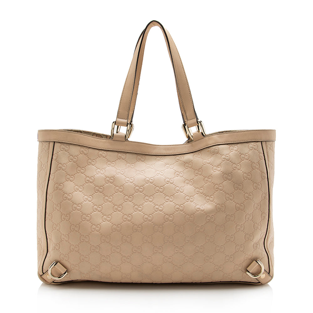 Gucci Guccisima Leather Abbey Large Tote (SHF-14716)
